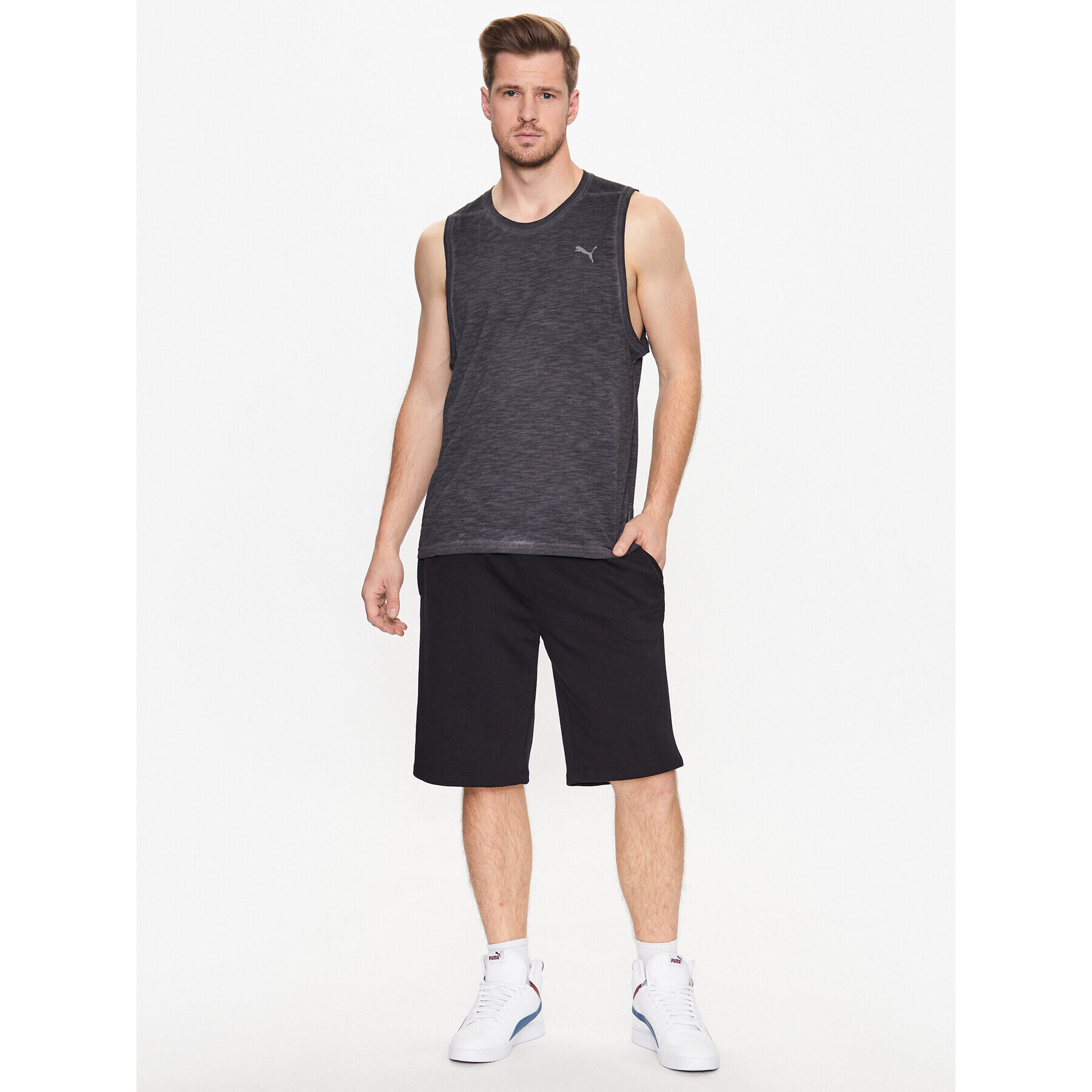 Puma Мъжки топ Studio Foundation 523197 Черен Regular Fit - Pepit.bg