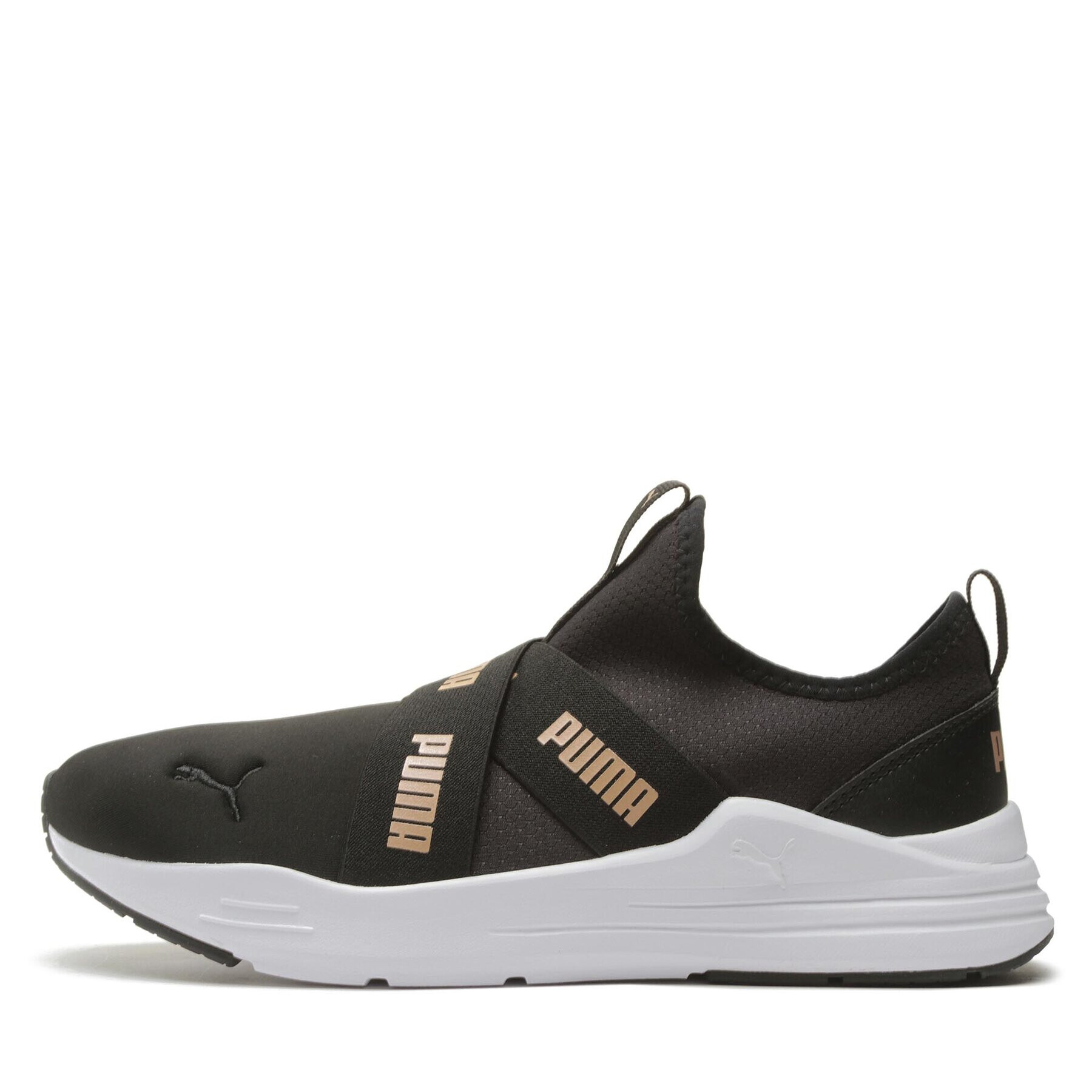 Puma Сникърси Wired Run Slipon Metallics 389281 01 Черен - Pepit.bg