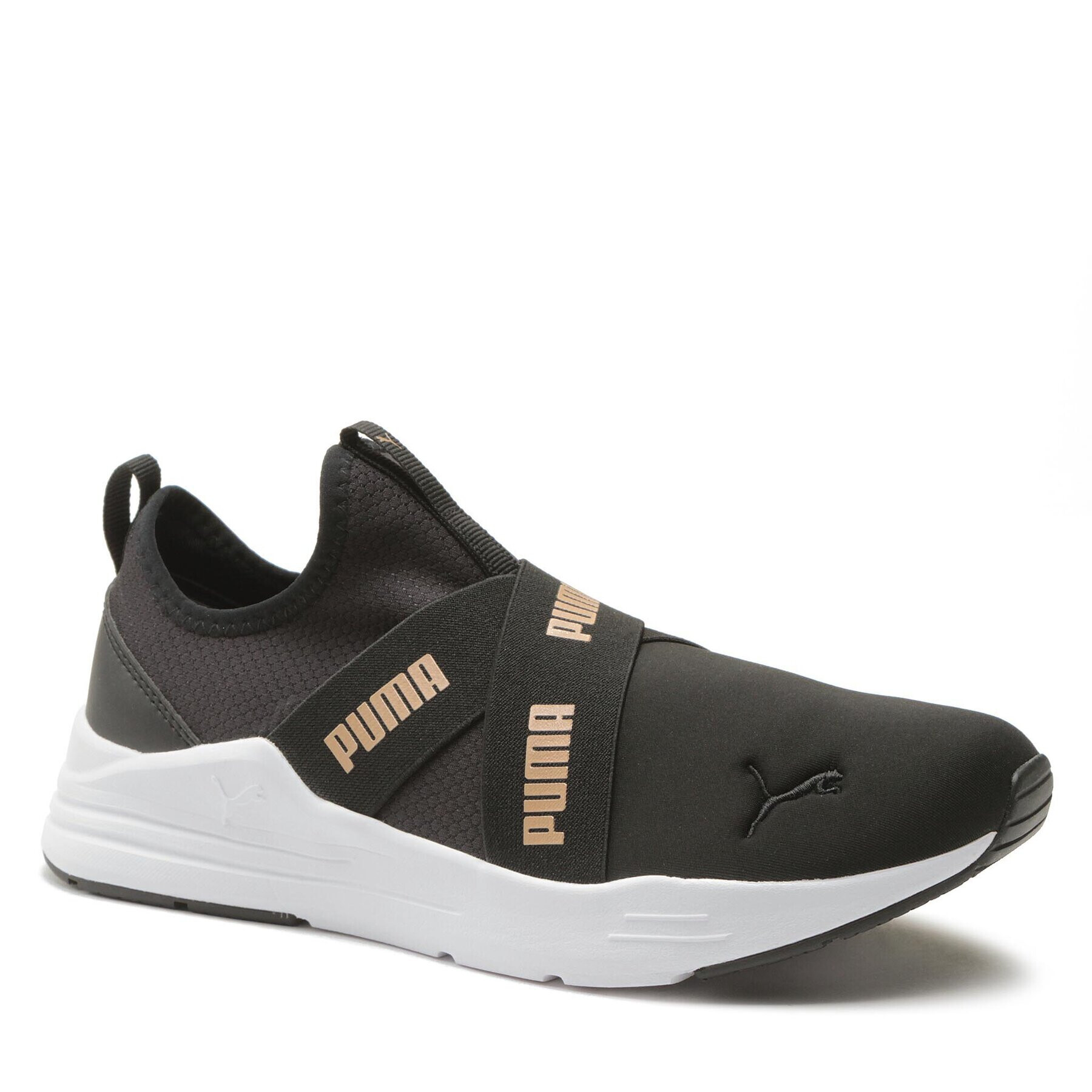 Puma Сникърси Wired Run Slipon Metallics 389281 01 Черен - Pepit.bg