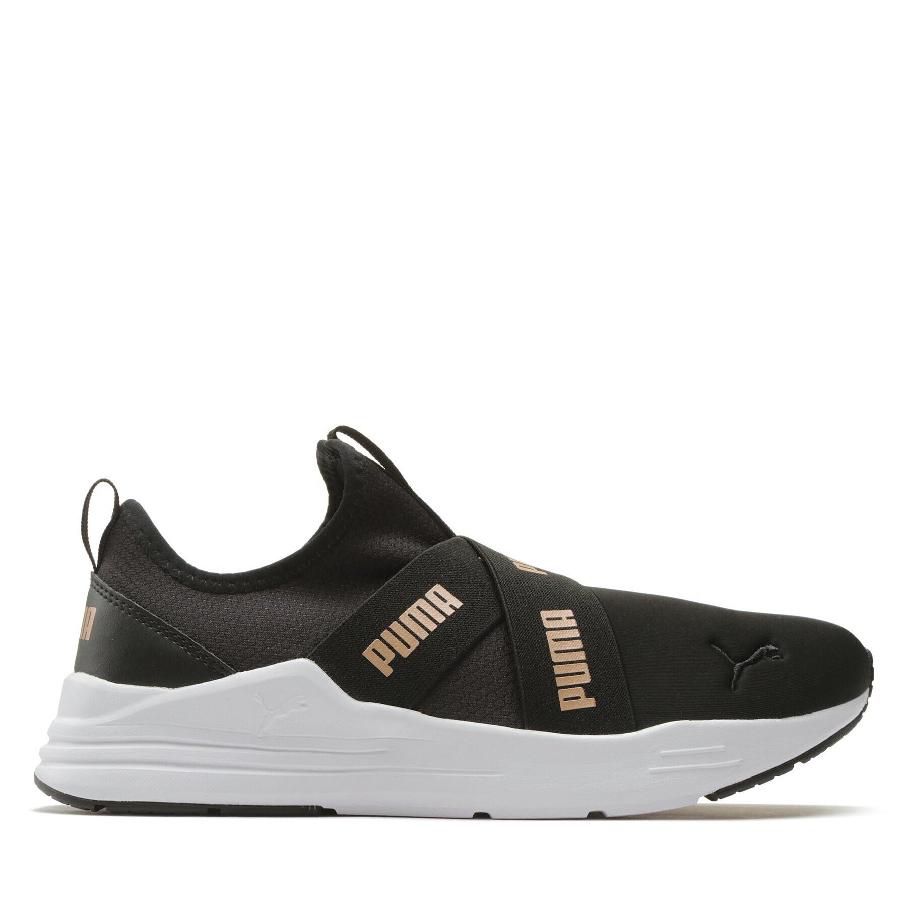 Puma Сникърси Wired Run Slipon Metallics 389281 01 Черен - Pepit.bg