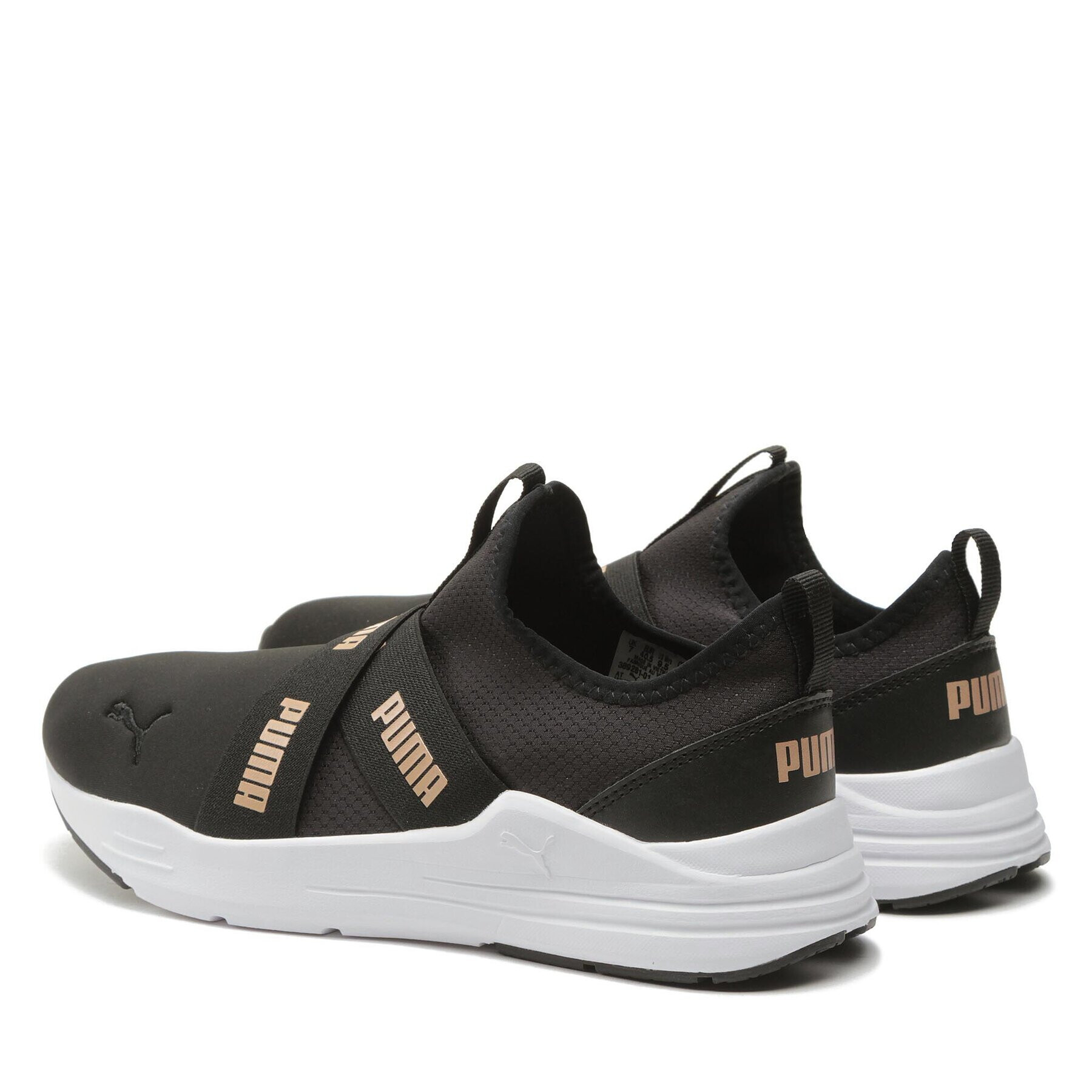 Puma Сникърси Wired Run Slipon Metallics 389281 01 Черен - Pepit.bg