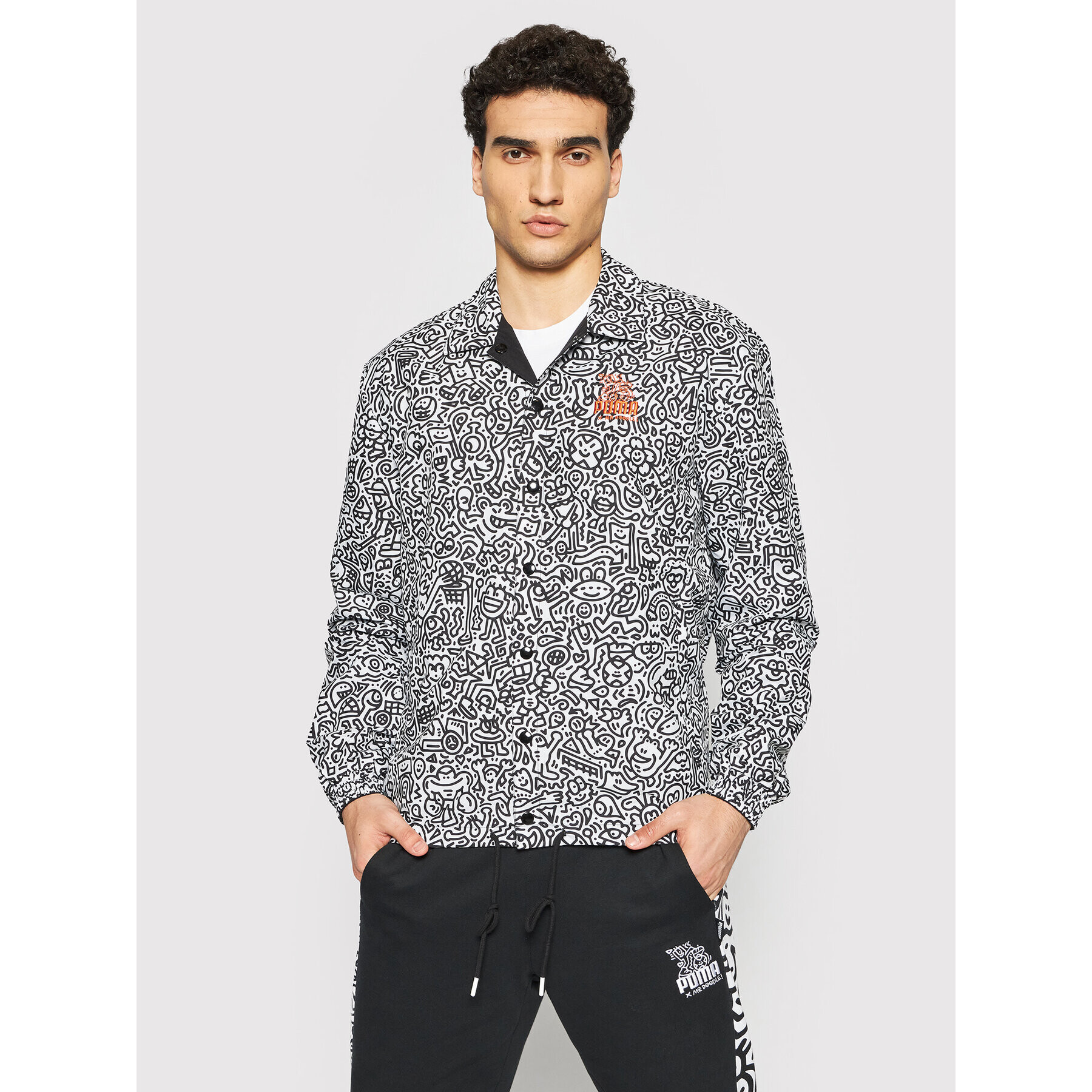 Puma Outdoor яке MR DOODLE 598638 Бял Regular Fit - Pepit.bg