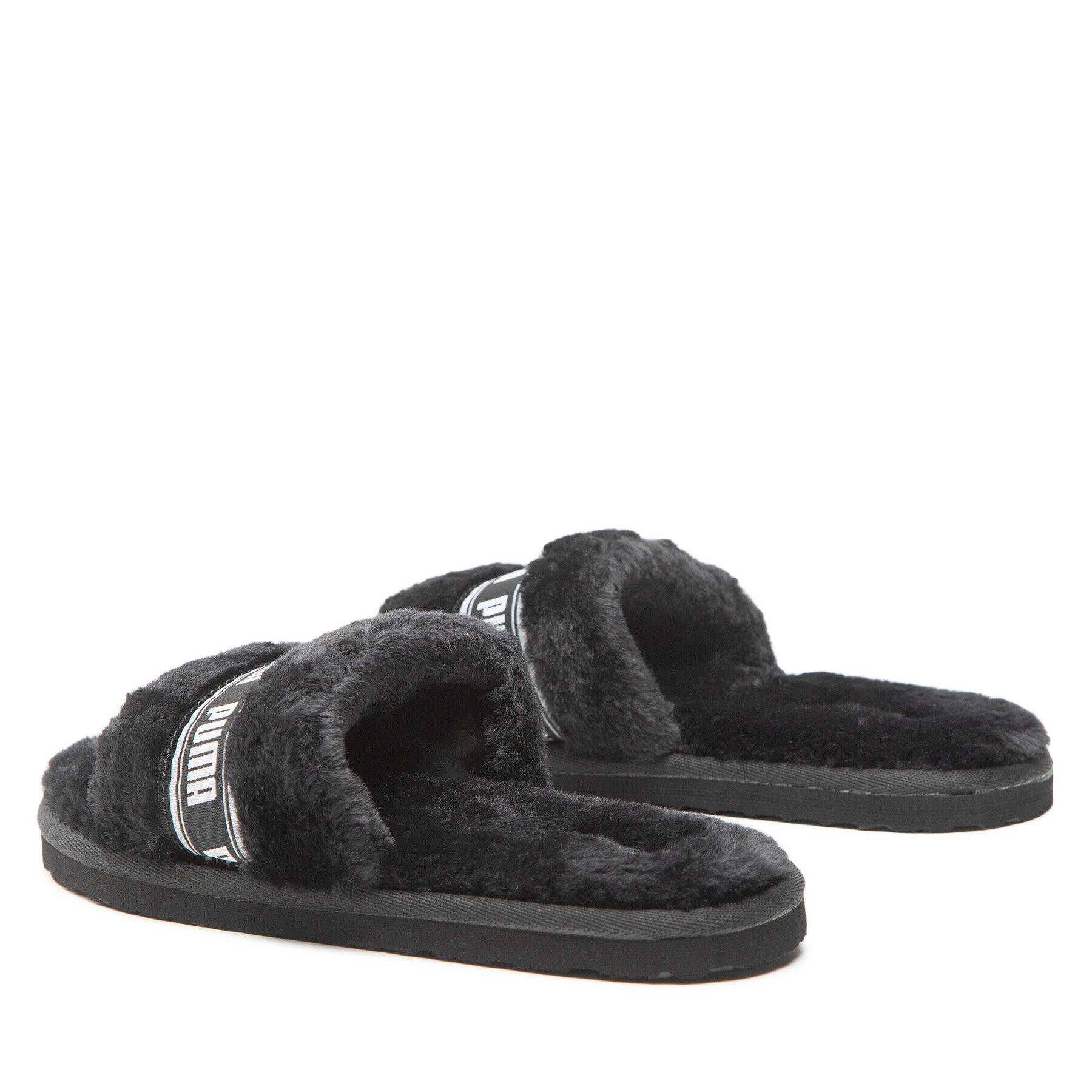 Puma Пантофи Fluff 384937 01 Черен - Pepit.bg