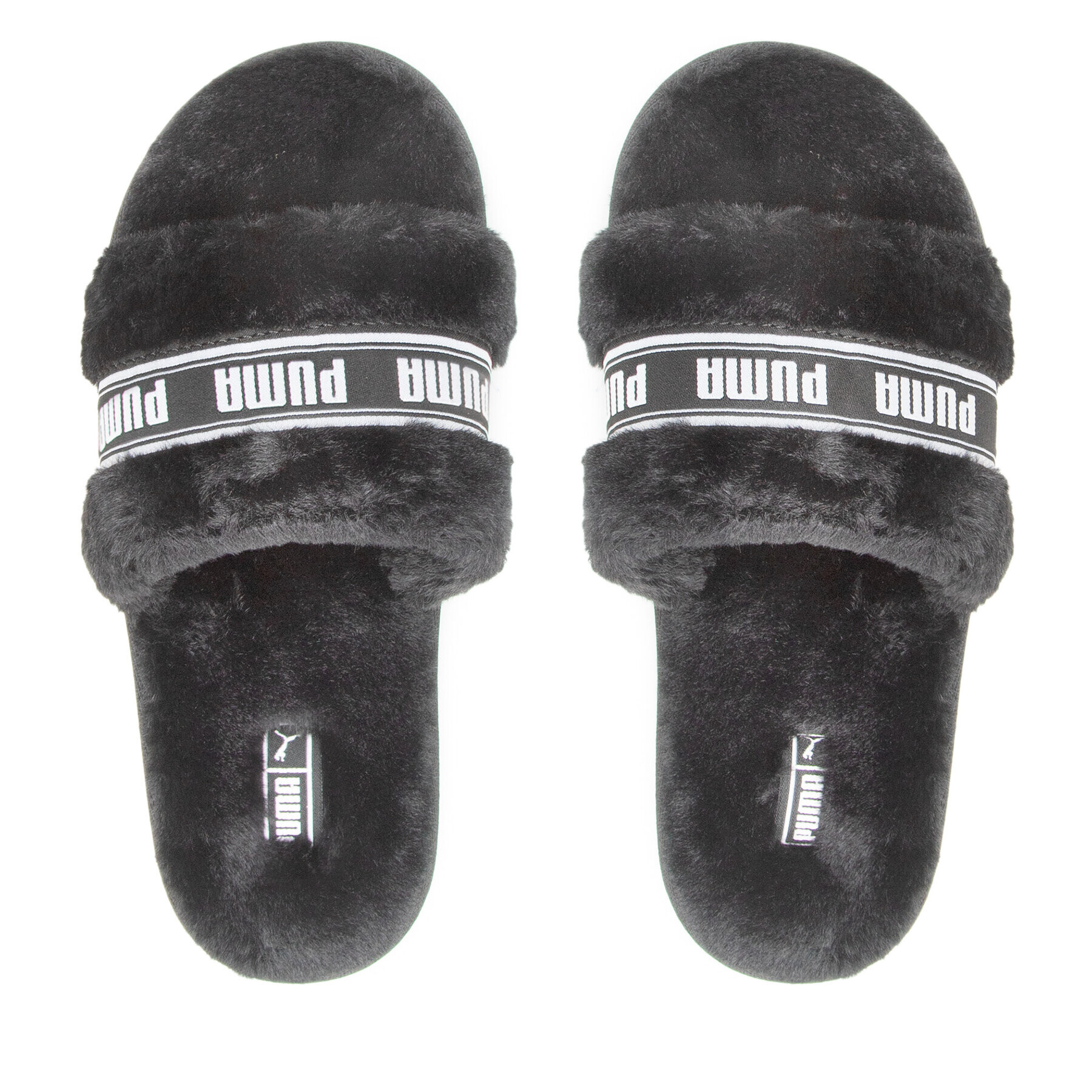Puma Пантофи Fluff 384937 01 Черен - Pepit.bg