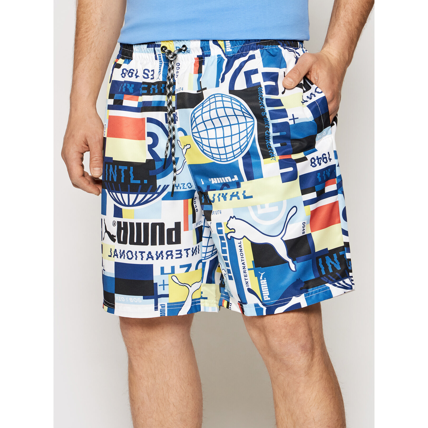 Puma Плувни шорти Intl Aop 599808 Цветен Regular Fit - Pepit.bg