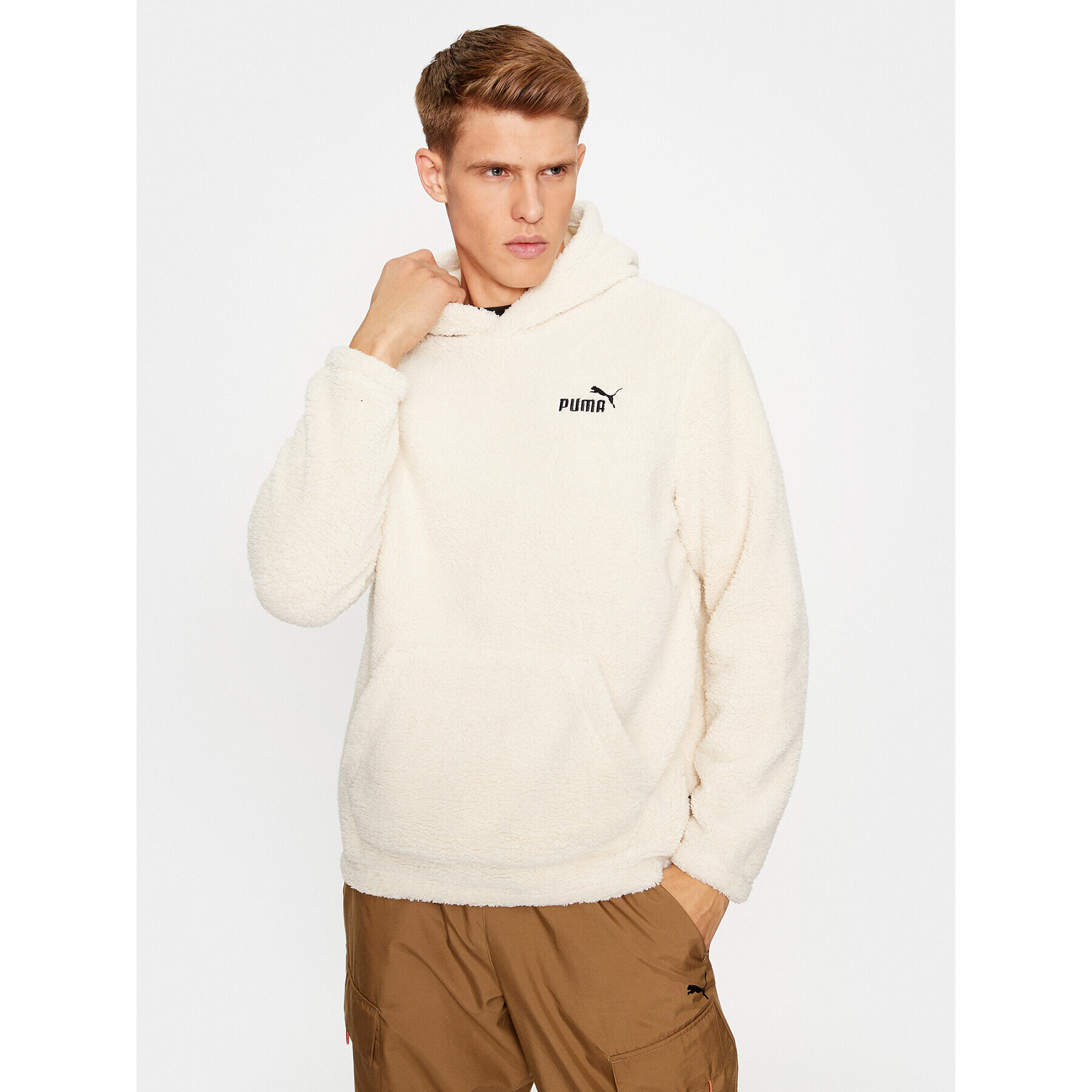 Puma Полар Ess Elevated 675982 Бял Regular Fit - Pepit.bg