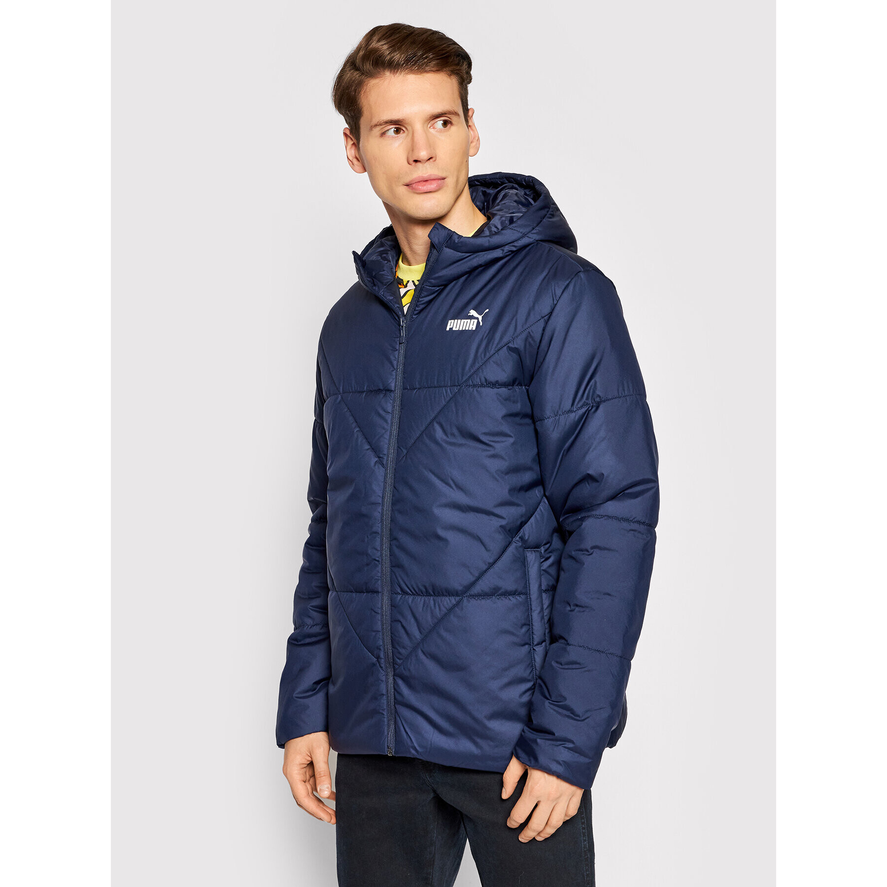 Puma Пухено яке Ess 587645 Тъмносин Regular Fit - Pepit.bg
