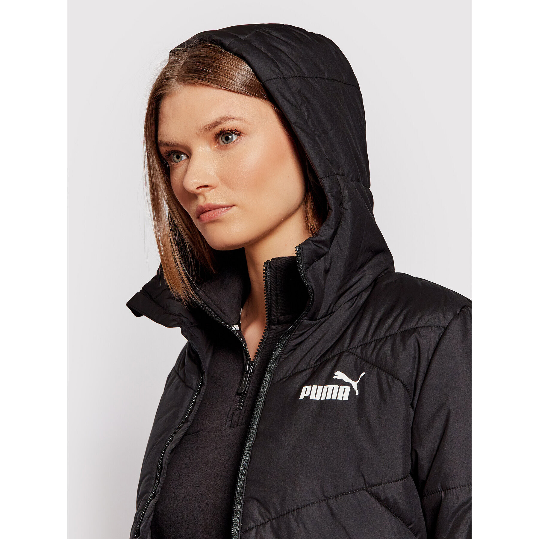 Puma Пухено яке Ess 587648 Черен Regular Fit - Pepit.bg