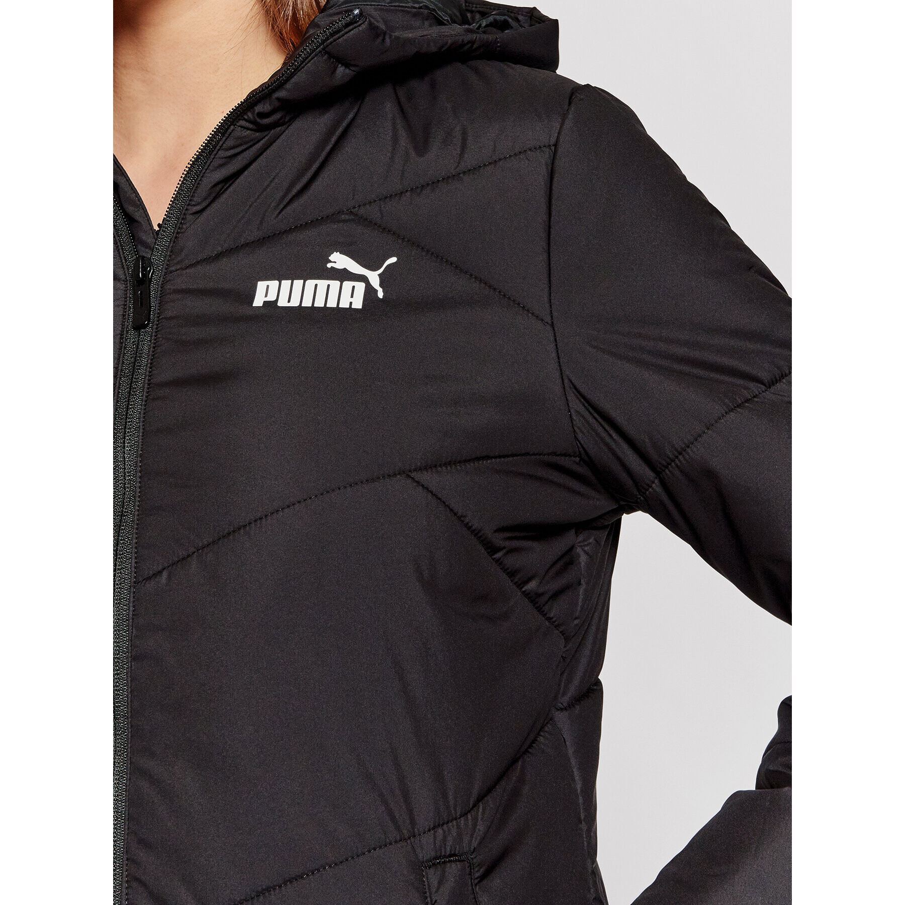 Puma Пухено яке Ess 587648 Черен Regular Fit - Pepit.bg