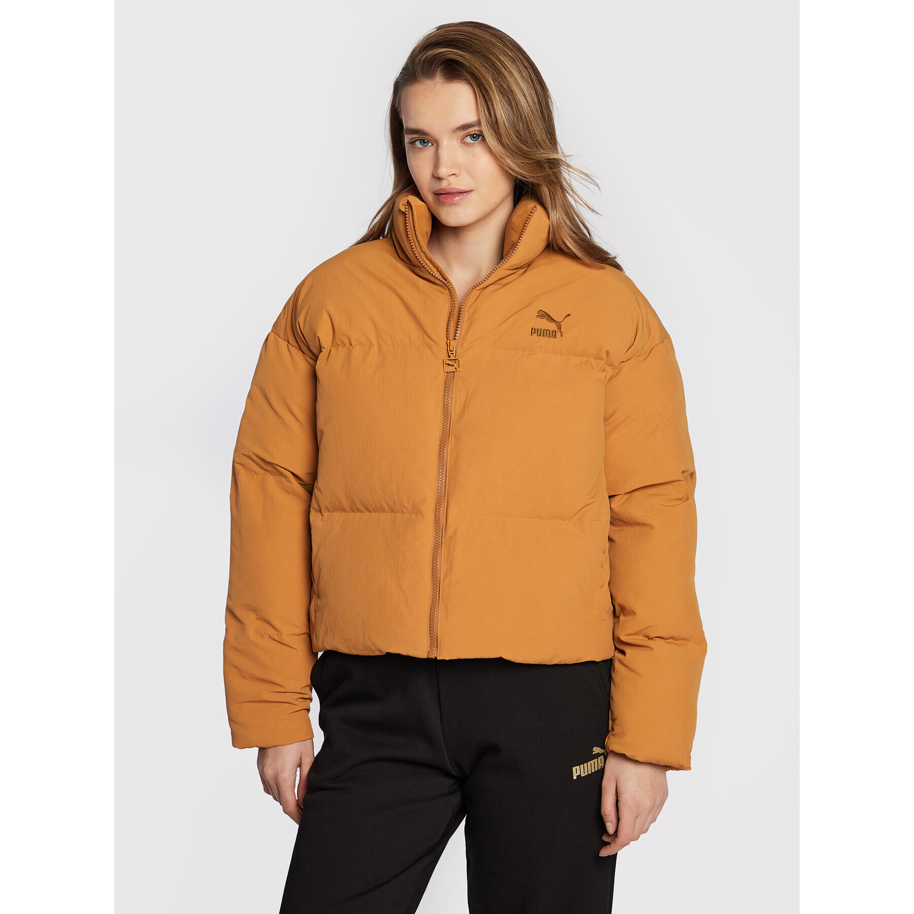 Puma Пухено яке Classics 535574 Кафяв Oversize - Pepit.bg
