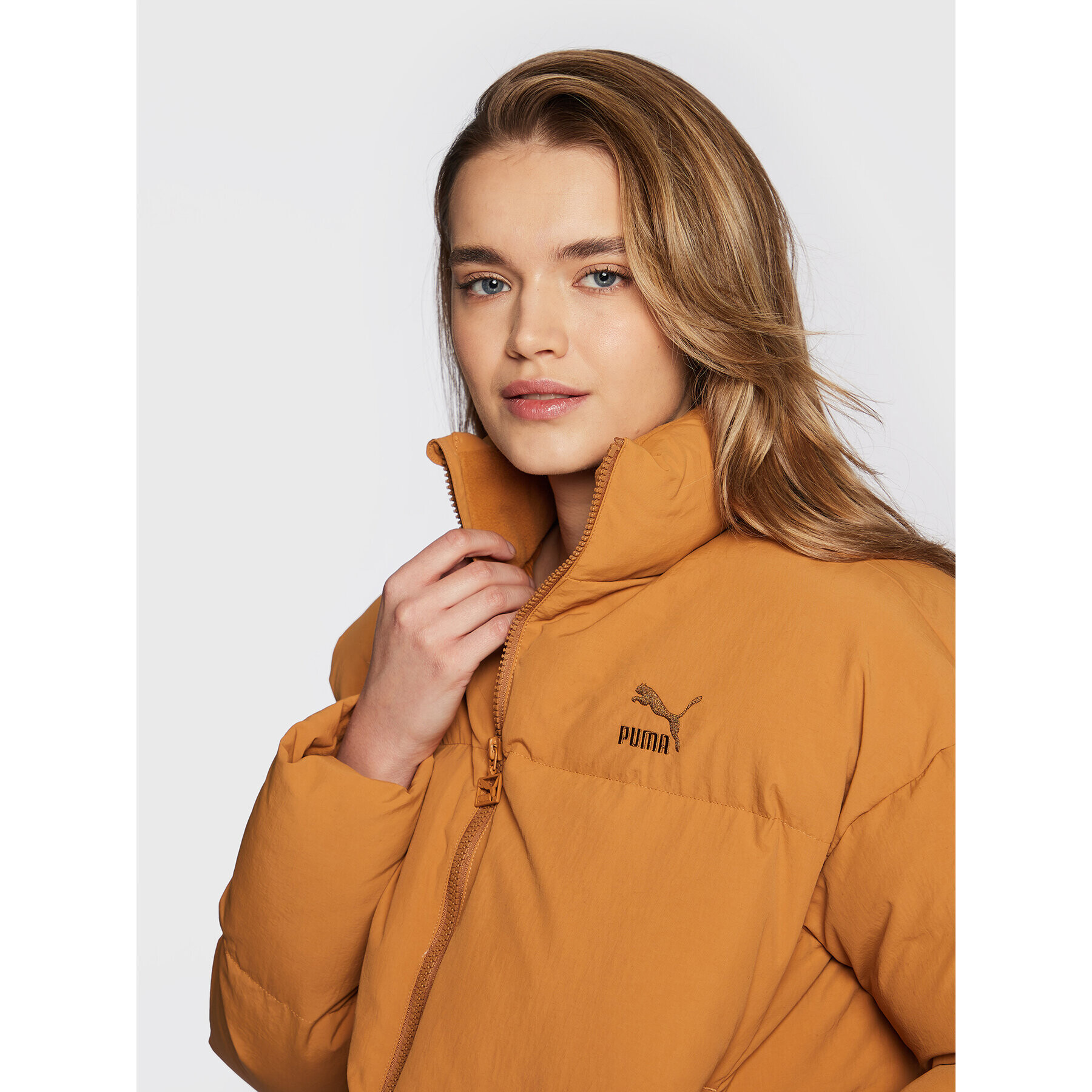 Puma Пухено яке Classics 535574 Кафяв Oversize - Pepit.bg