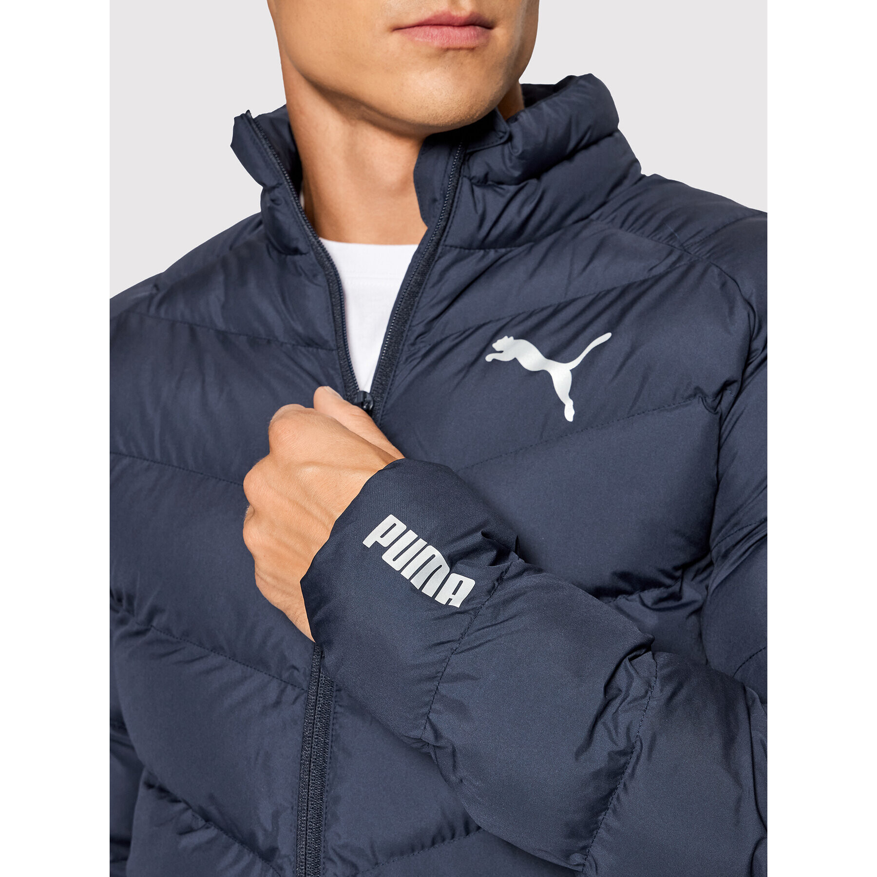 Puma Пухено яке Lightweight 587699 Син Regular Fit - Pepit.bg