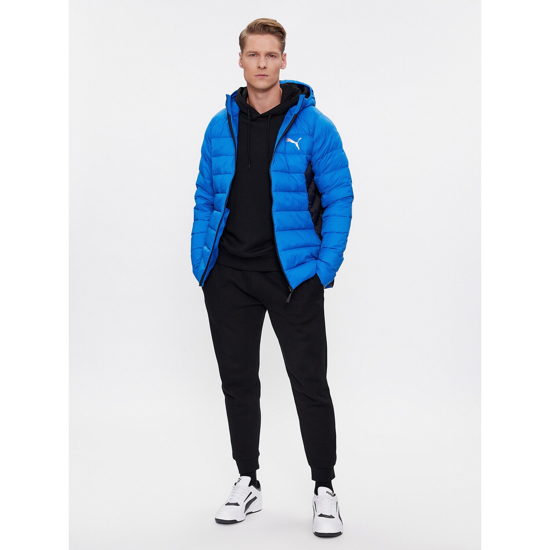 Puma Пухено яке PackLITE 849355 Син Slim Fit - Pepit.bg