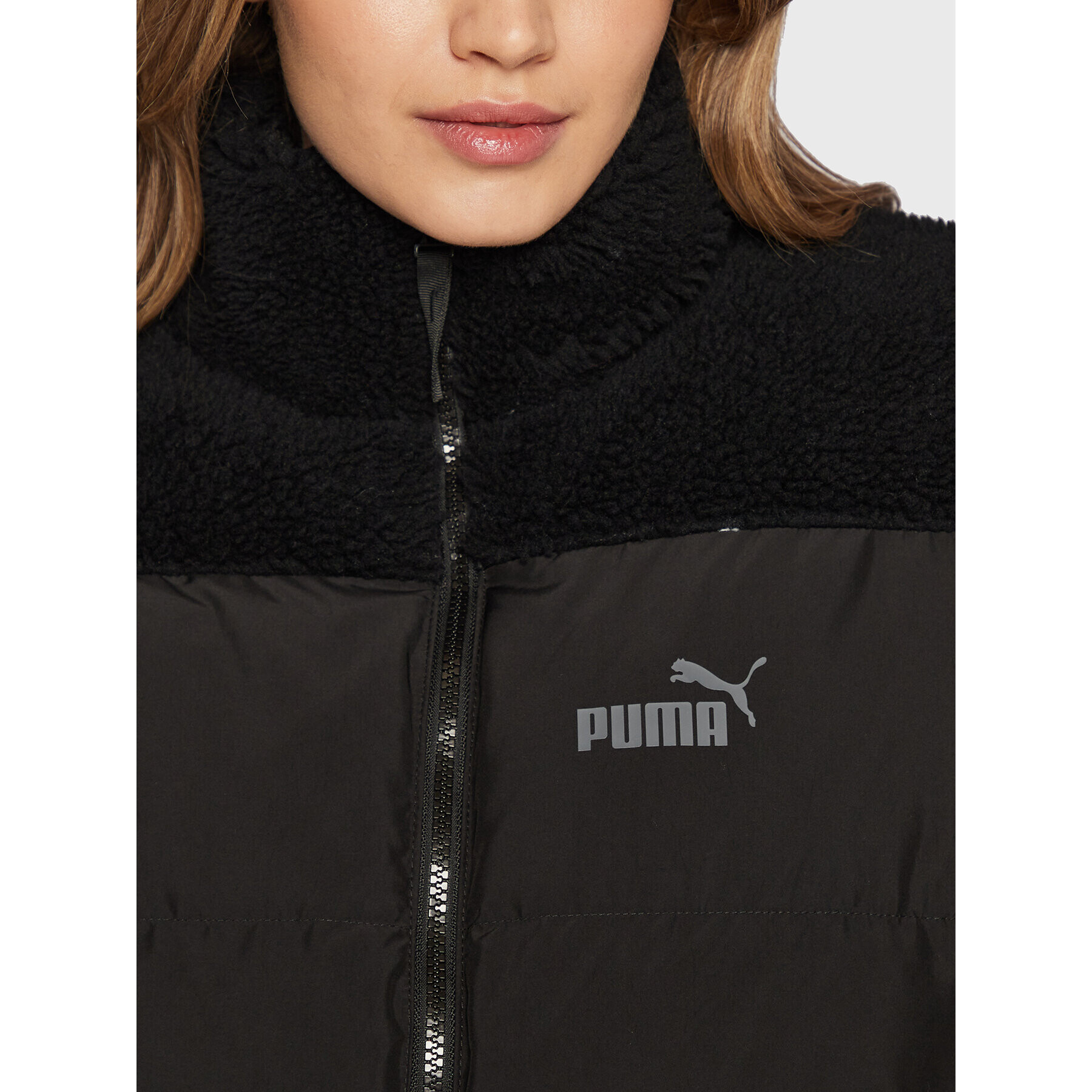 Puma Пухено яке Sherpa 849403 Черен Relaxed Fit - Pepit.bg