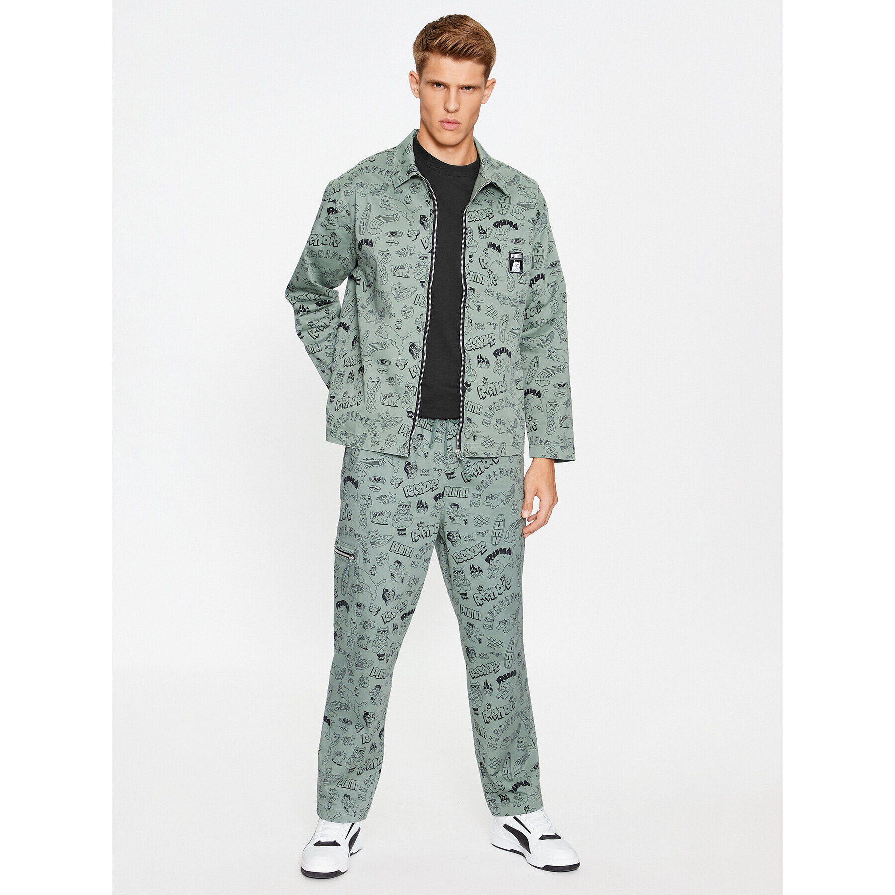 Puma Риза RIPNDIP 622198 Зелен Relaxed Fit - Pepit.bg