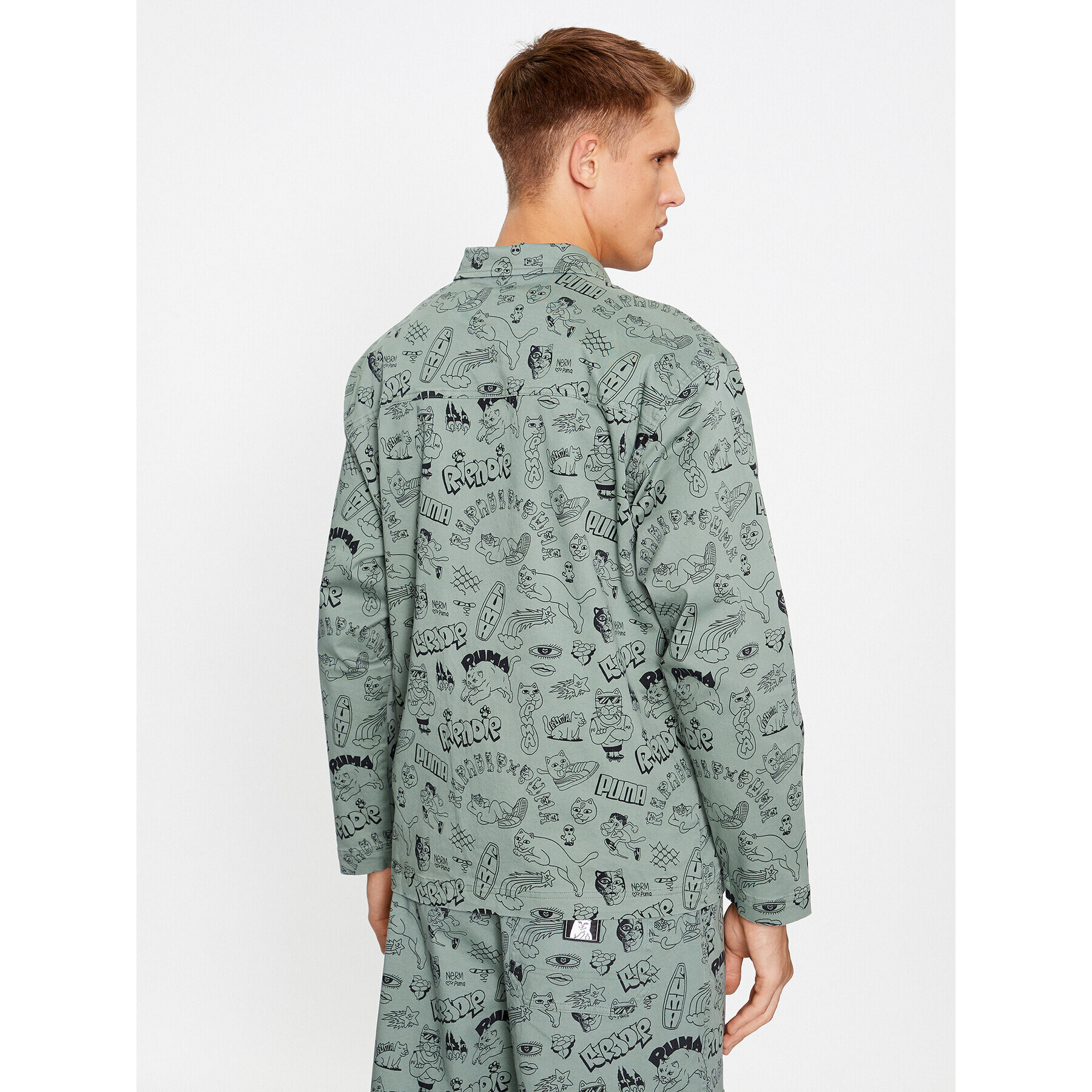 Puma Риза RIPNDIP 622198 Зелен Relaxed Fit - Pepit.bg