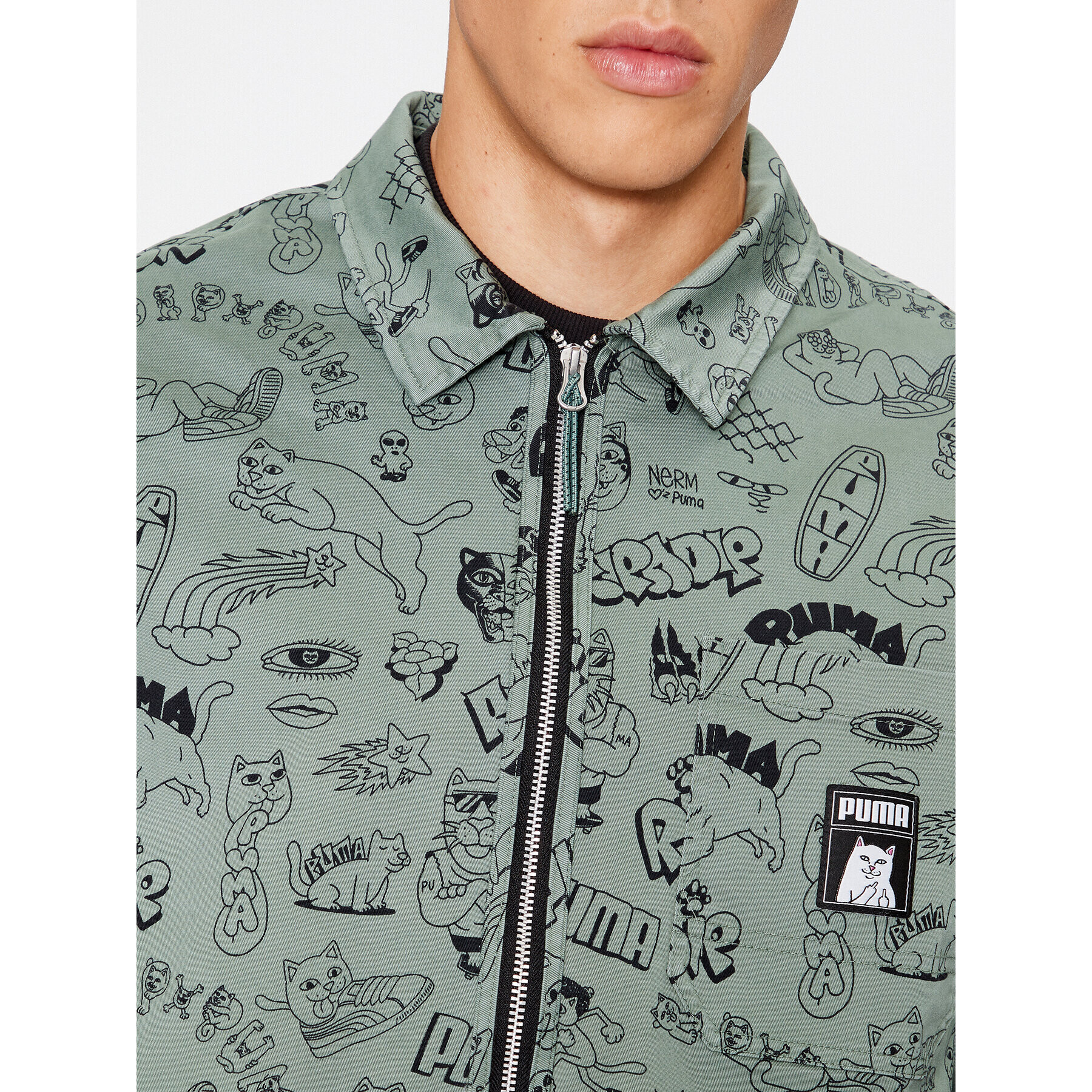 Puma Риза RIPNDIP 622198 Зелен Relaxed Fit - Pepit.bg
