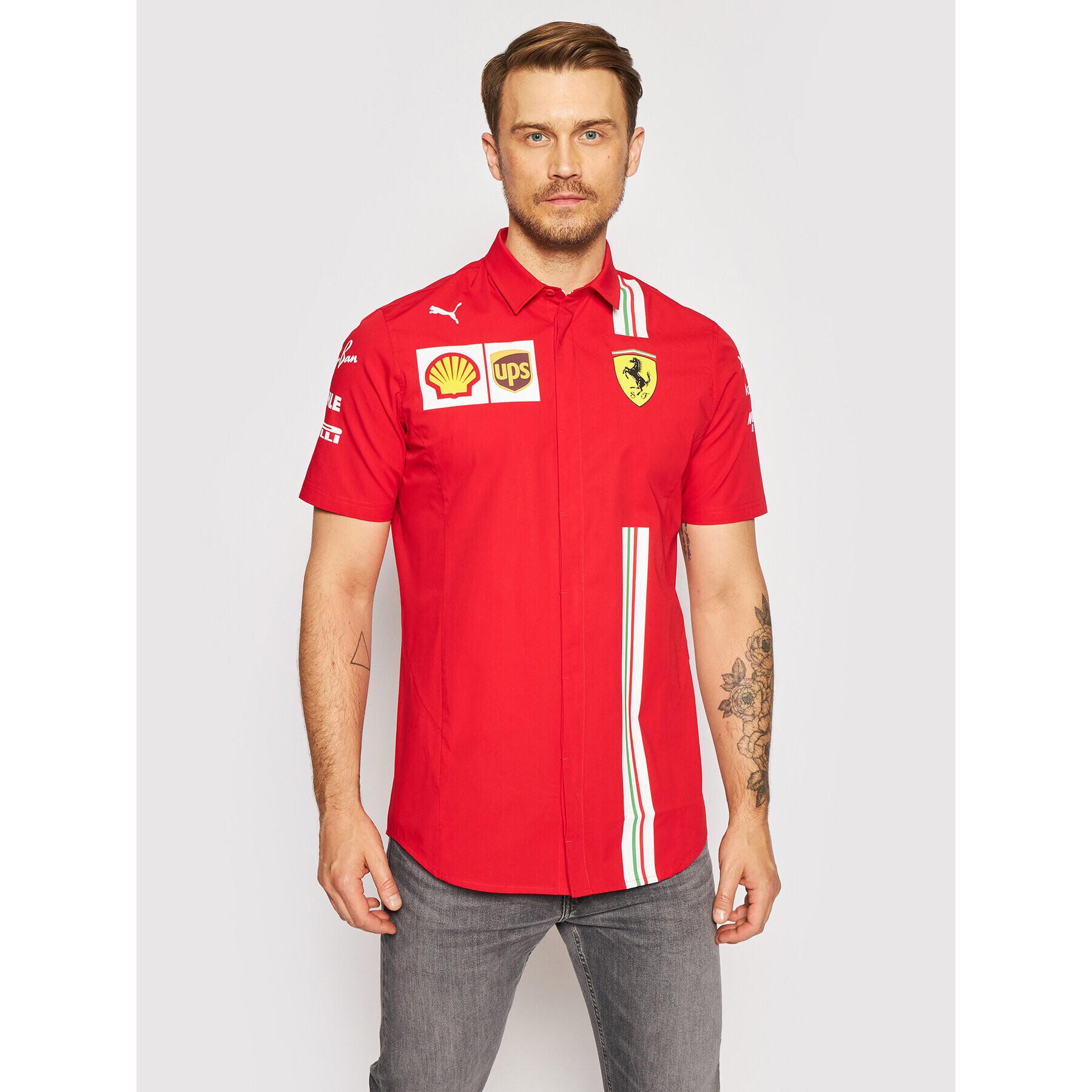 Puma Риза Scuderia Ferrari Team 763034 Червен Regular Fit - Pepit.bg