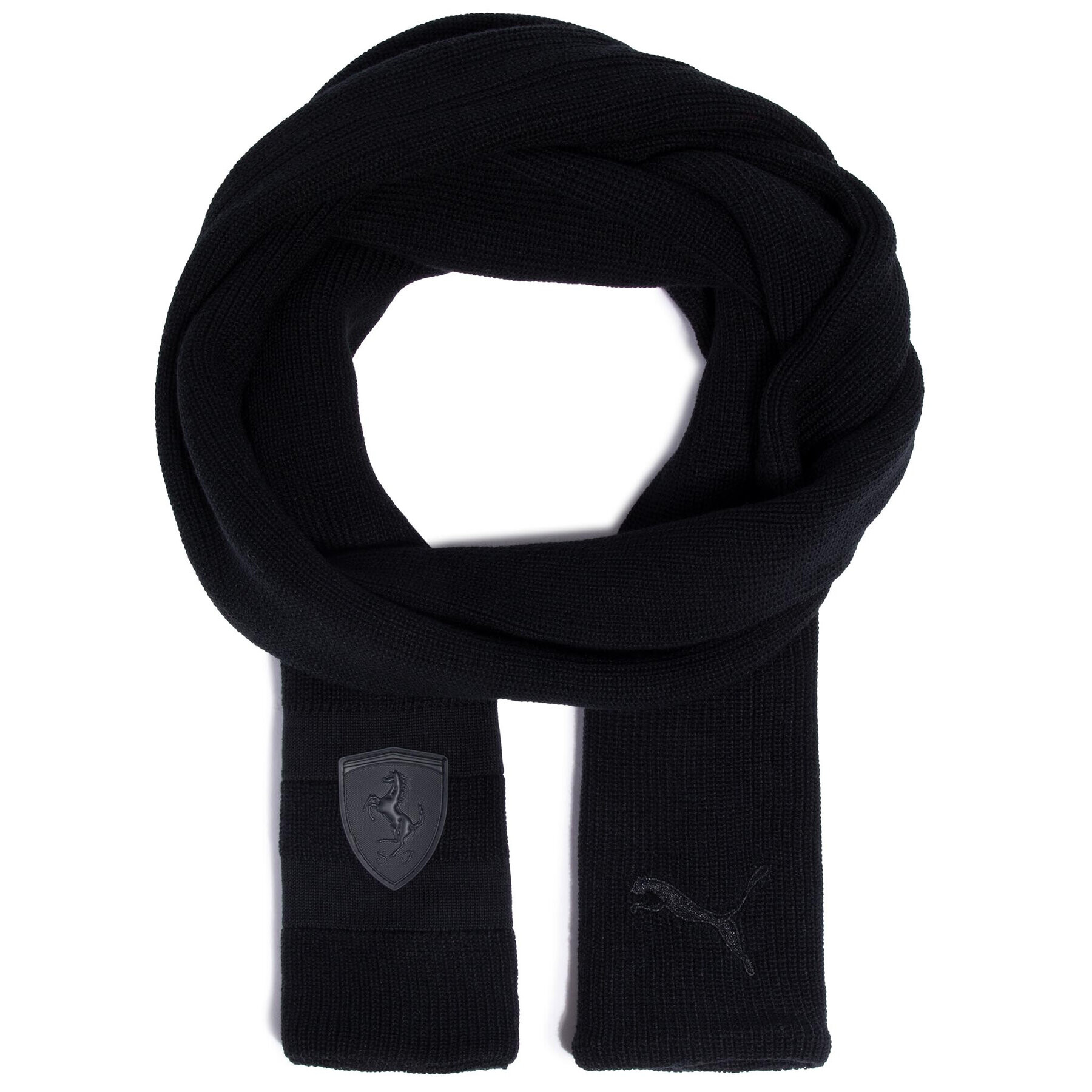 Puma Шал Ferrari Ls Knitted Scarf 053255 01 Черен - Pepit.bg