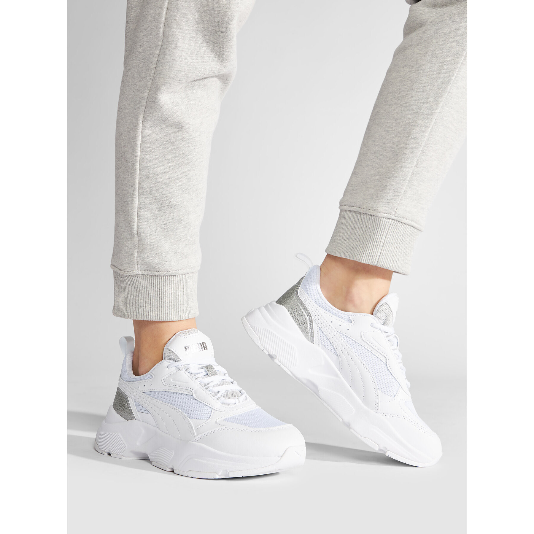 Puma Сникърси Cassia Distressed 387645 02 Бял - Pepit.bg