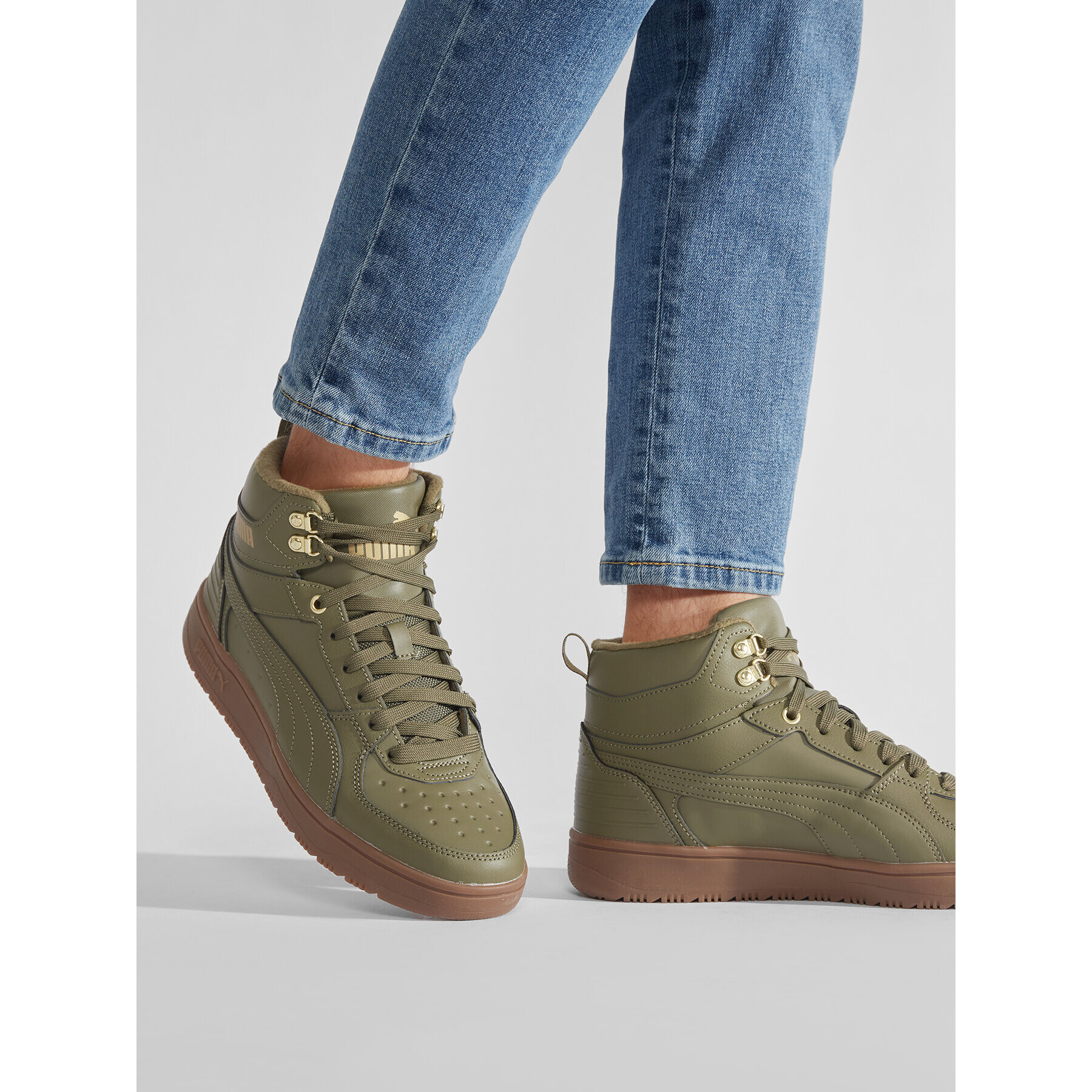 Puma Сникърси Rebound Rugged 387592 03 Зелен - Pepit.bg