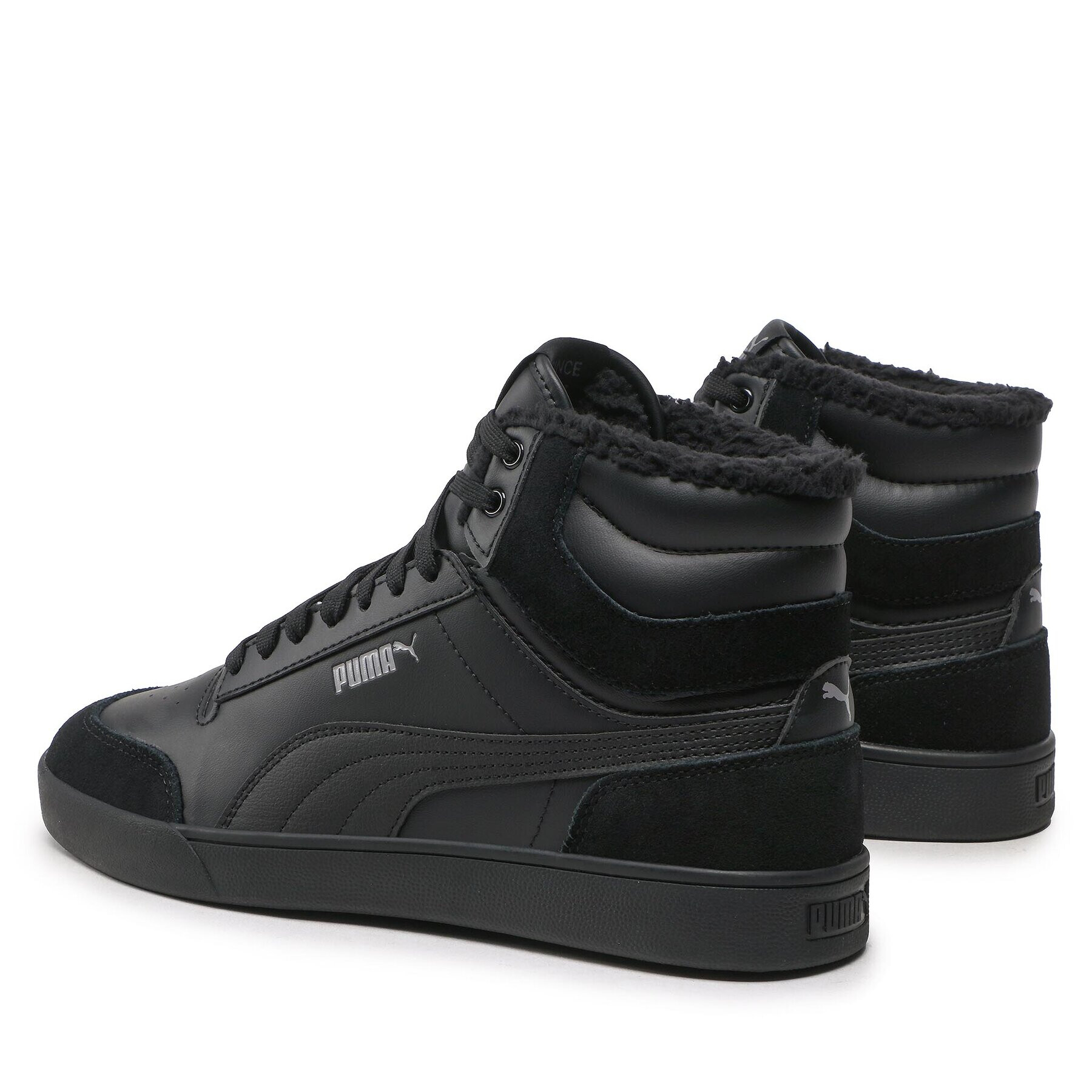 Puma Сникърси Shuffle Mid Fur 387609 01 Черен - Pepit.bg