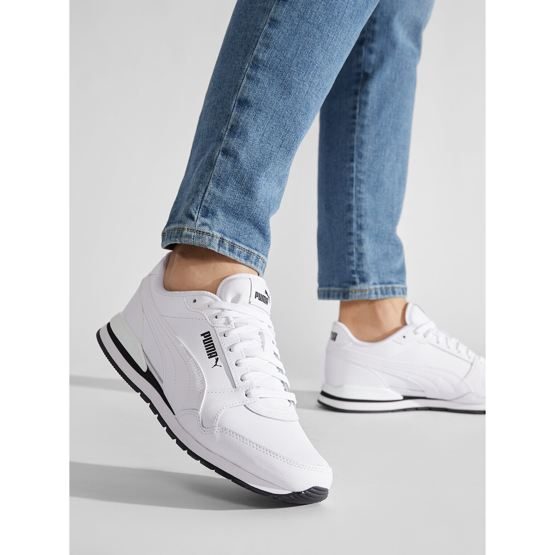 Puma Сникърси ST Runner V3 L 384855 01 Бял - Pepit.bg
