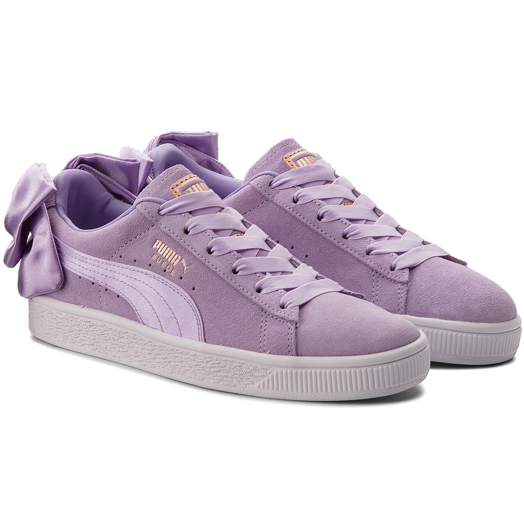 Puma Сникърси Suede Bow Jr 367316 03 Виолетов - Pepit.bg