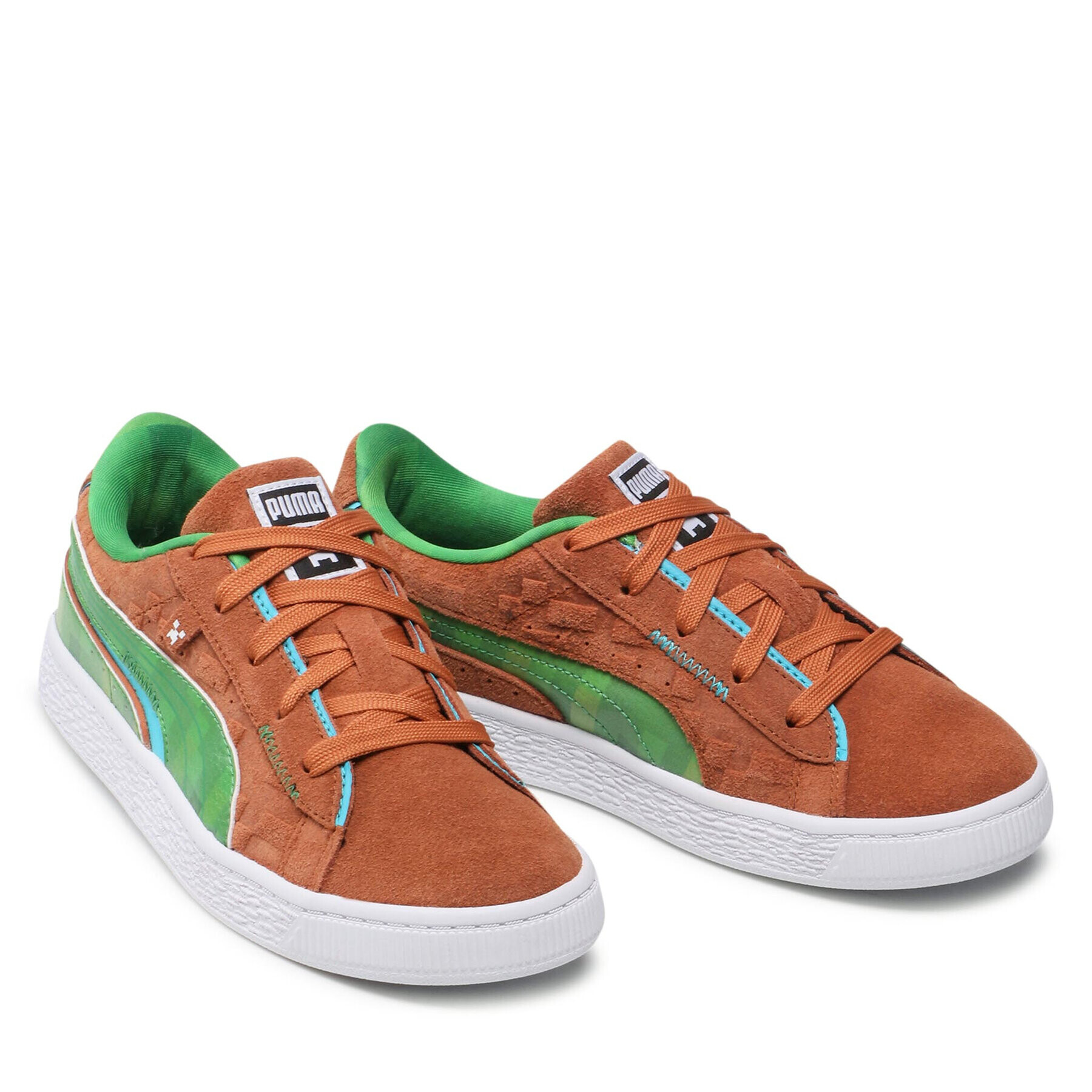 Puma Сникърси Suede Minecraft Ps 384486 01 Кафяв - Pepit.bg