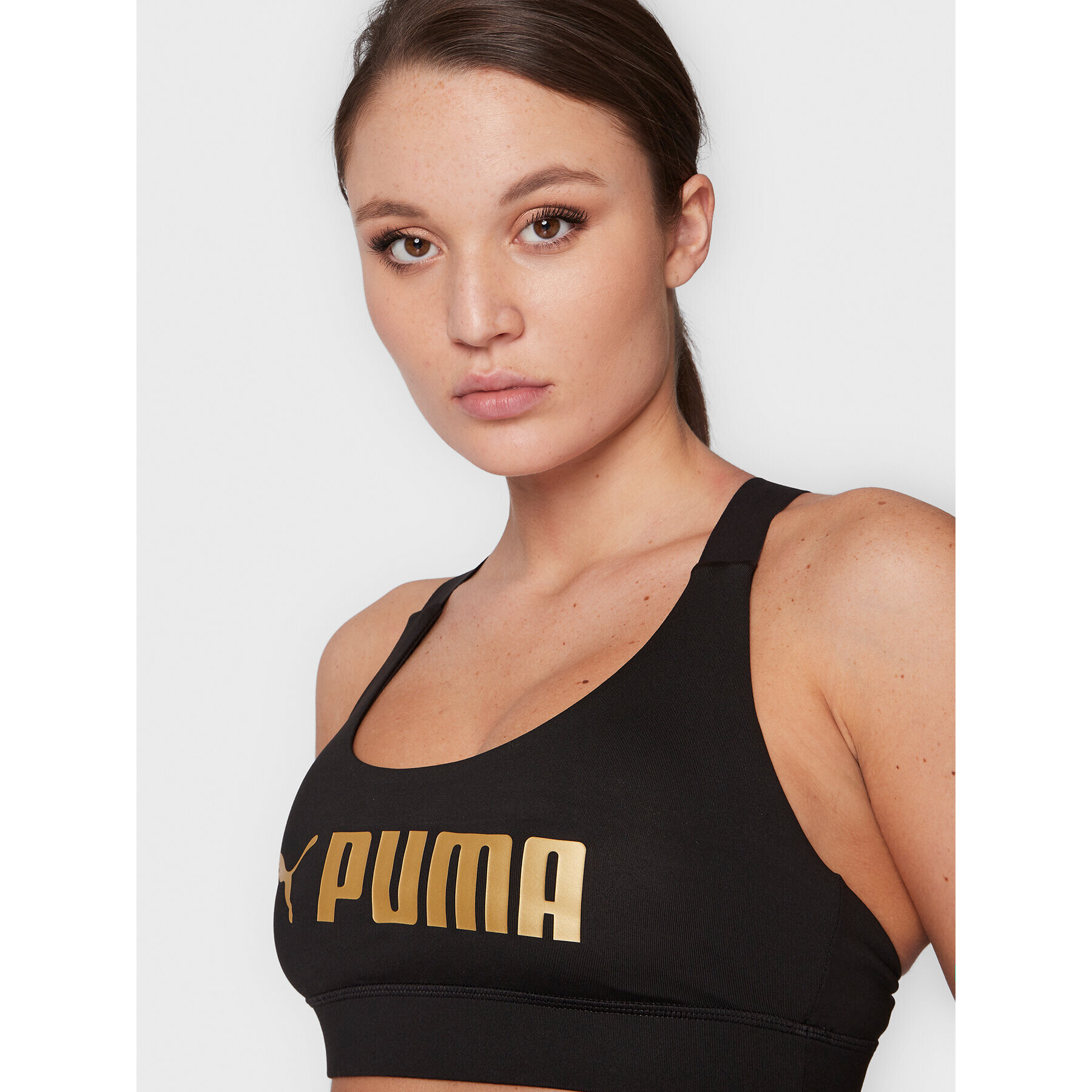 Puma Спортен сутиен Mid Impact 522192 Черен - Pepit.bg