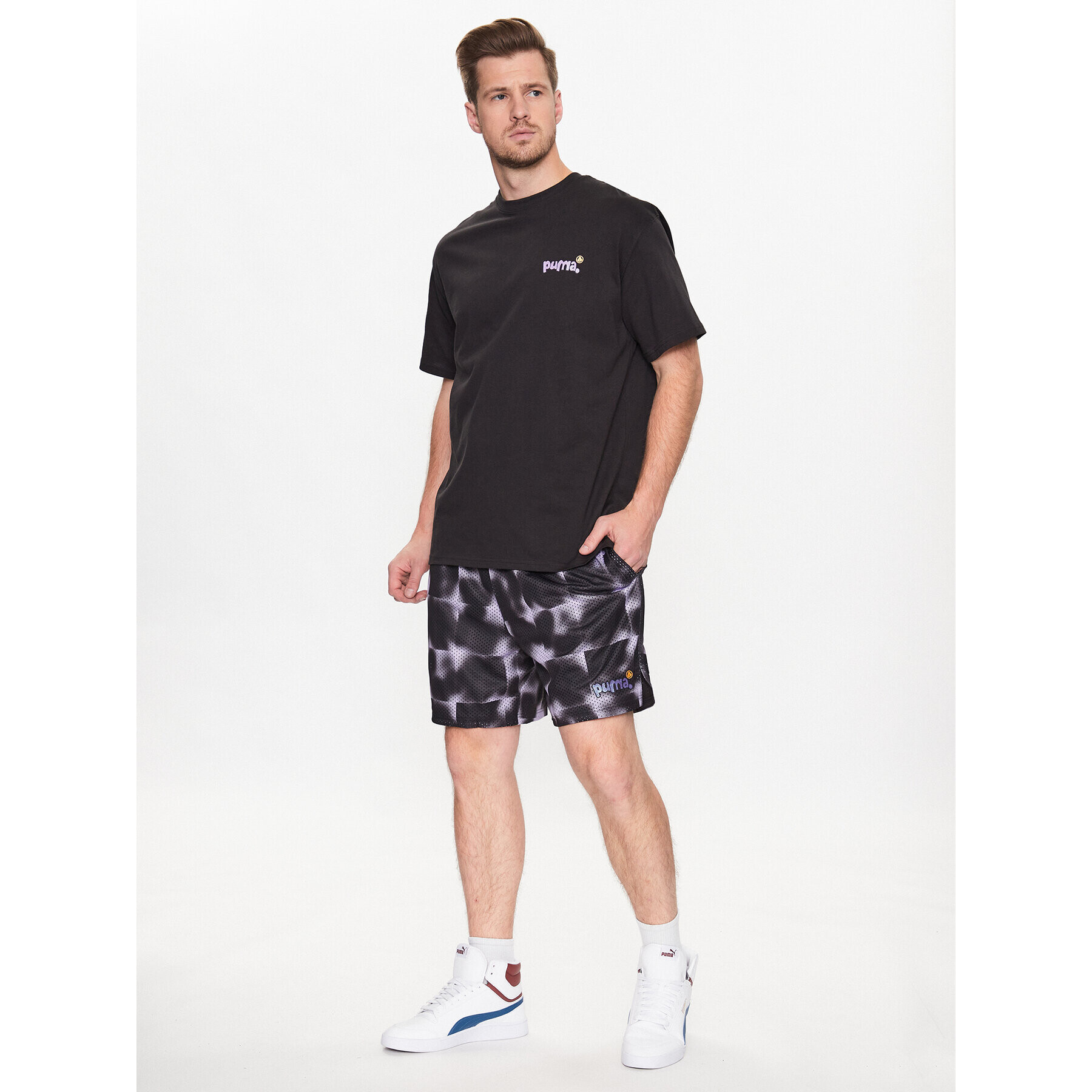 Puma Спортни шорти 8ENJAMIN 539823 Черен Relaxed Fit - Pepit.bg