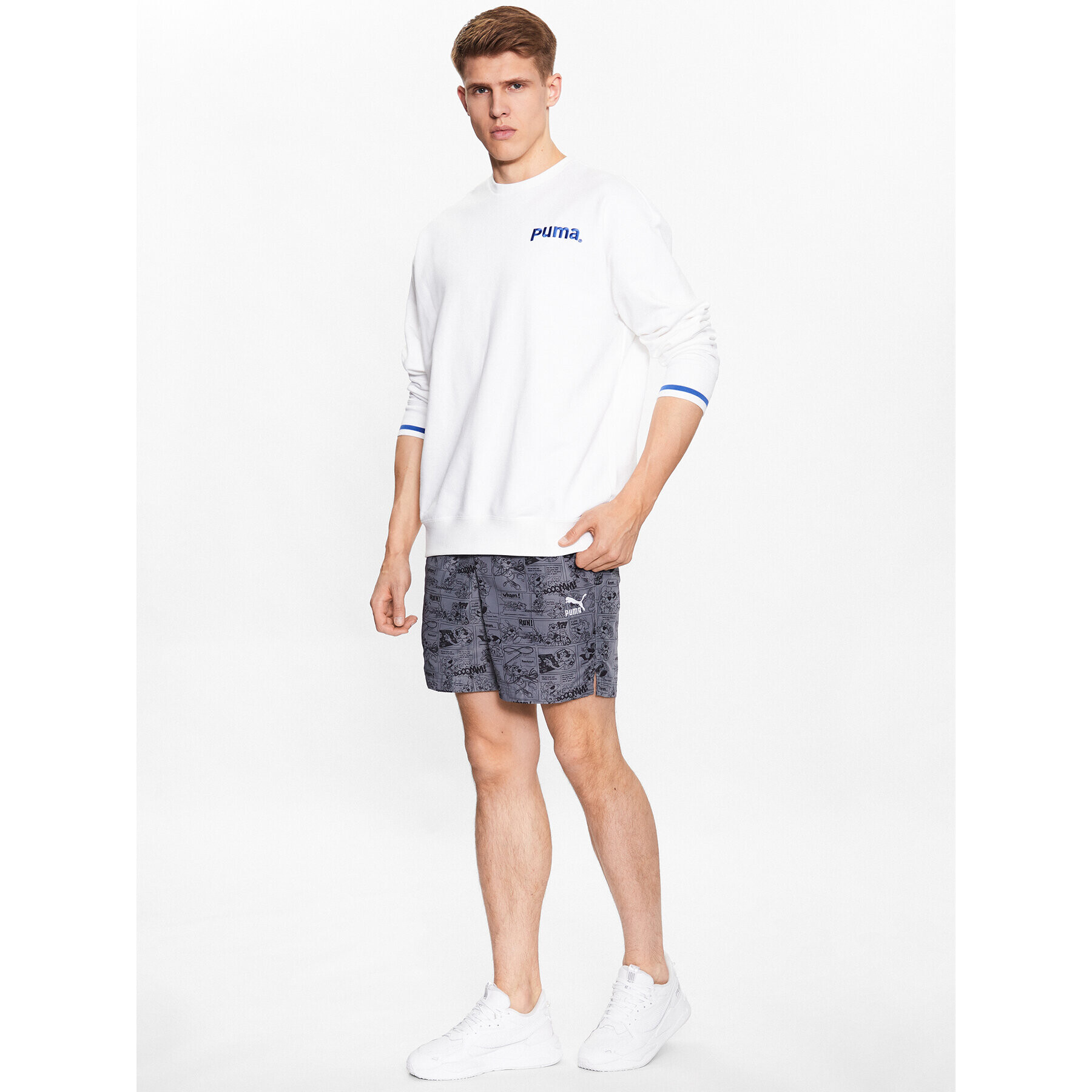 Puma Спортни шорти Classics 539482 Сив Regular Fit - Pepit.bg