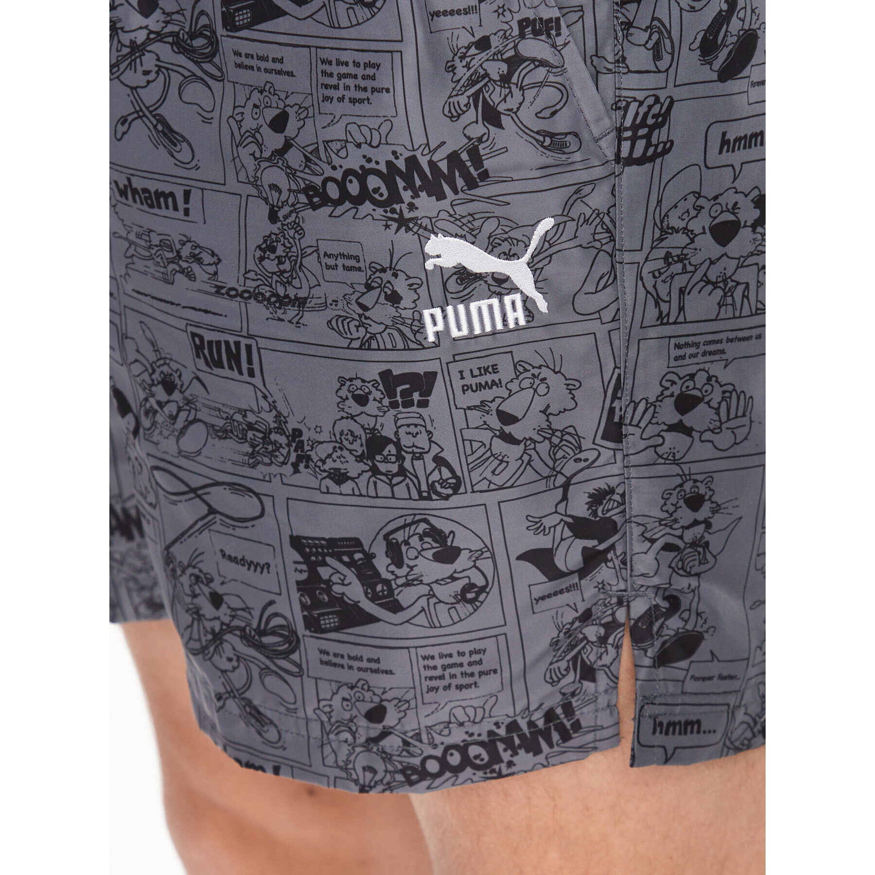 Puma Спортни шорти Classics 539482 Сив Regular Fit - Pepit.bg