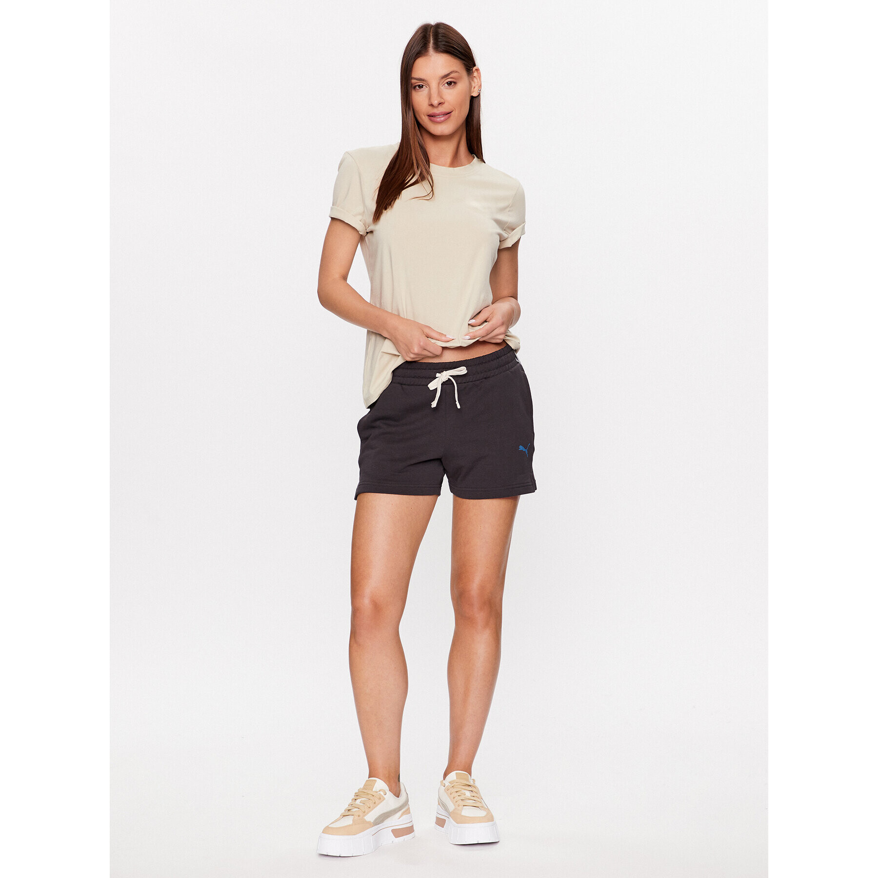 Puma Спортни шорти Essentials Better 673300 Сив Regular Fit - Pepit.bg