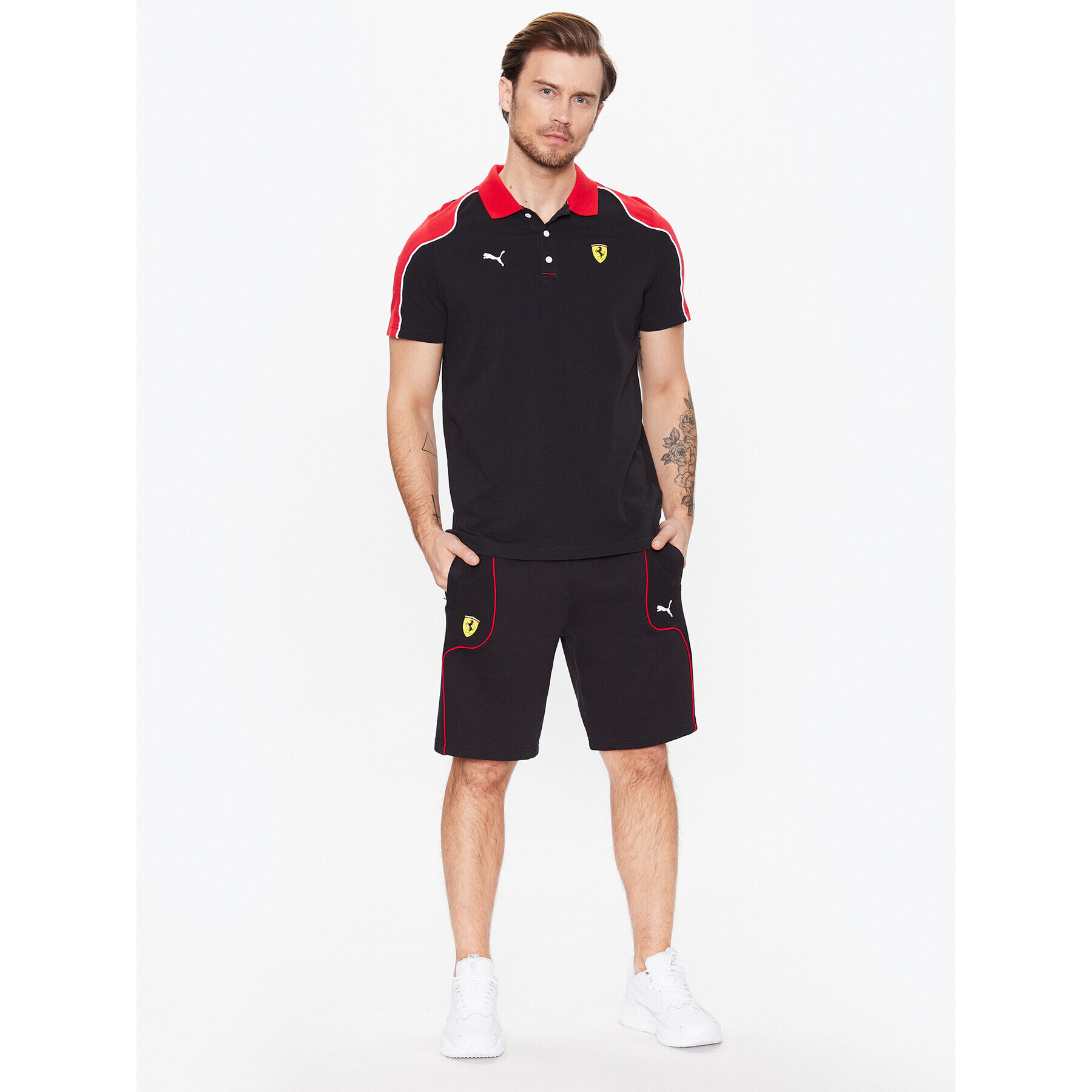 Puma Спортни шорти Ferrari Race 538167 Черен Regular Fit - Pepit.bg