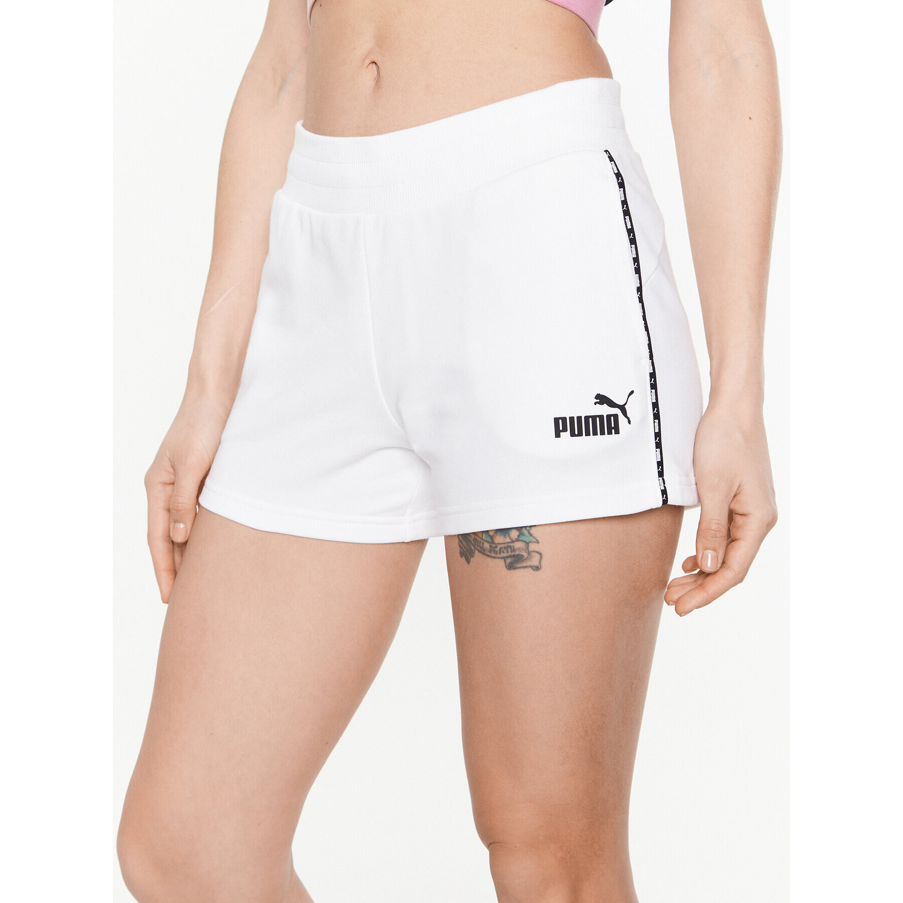 Puma Спортни шорти Power 675178 Бял Regular Fit - Pepit.bg