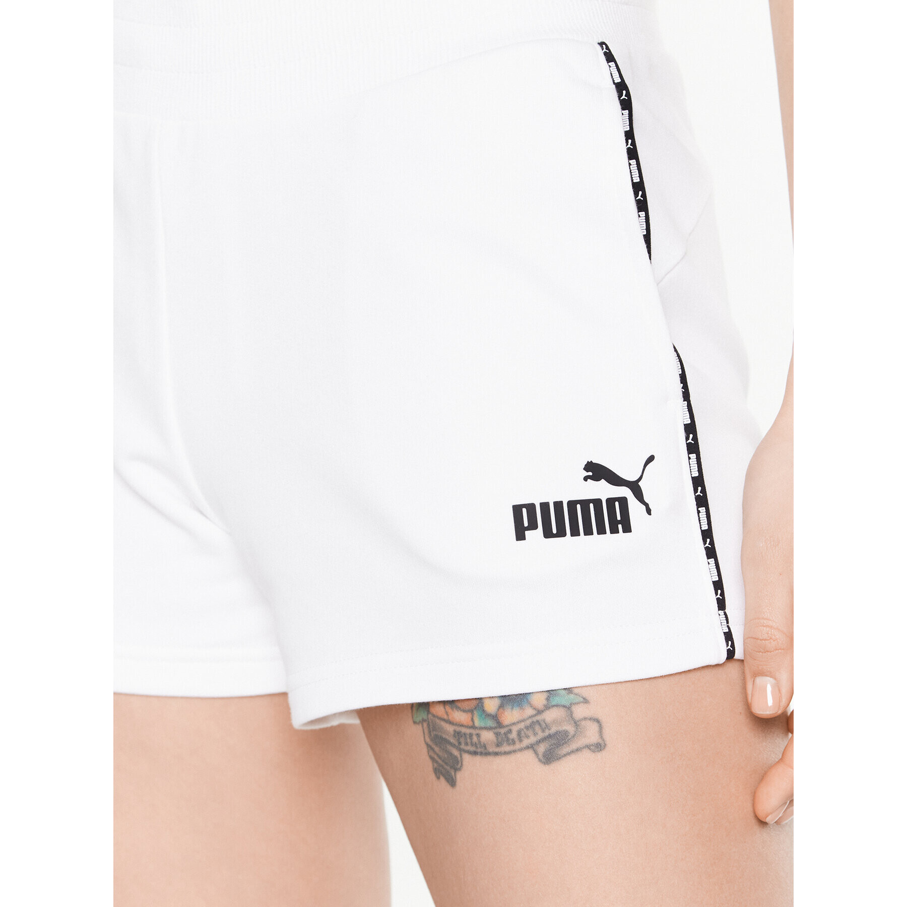 Puma Спортни шорти Power 675178 Бял Regular Fit - Pepit.bg