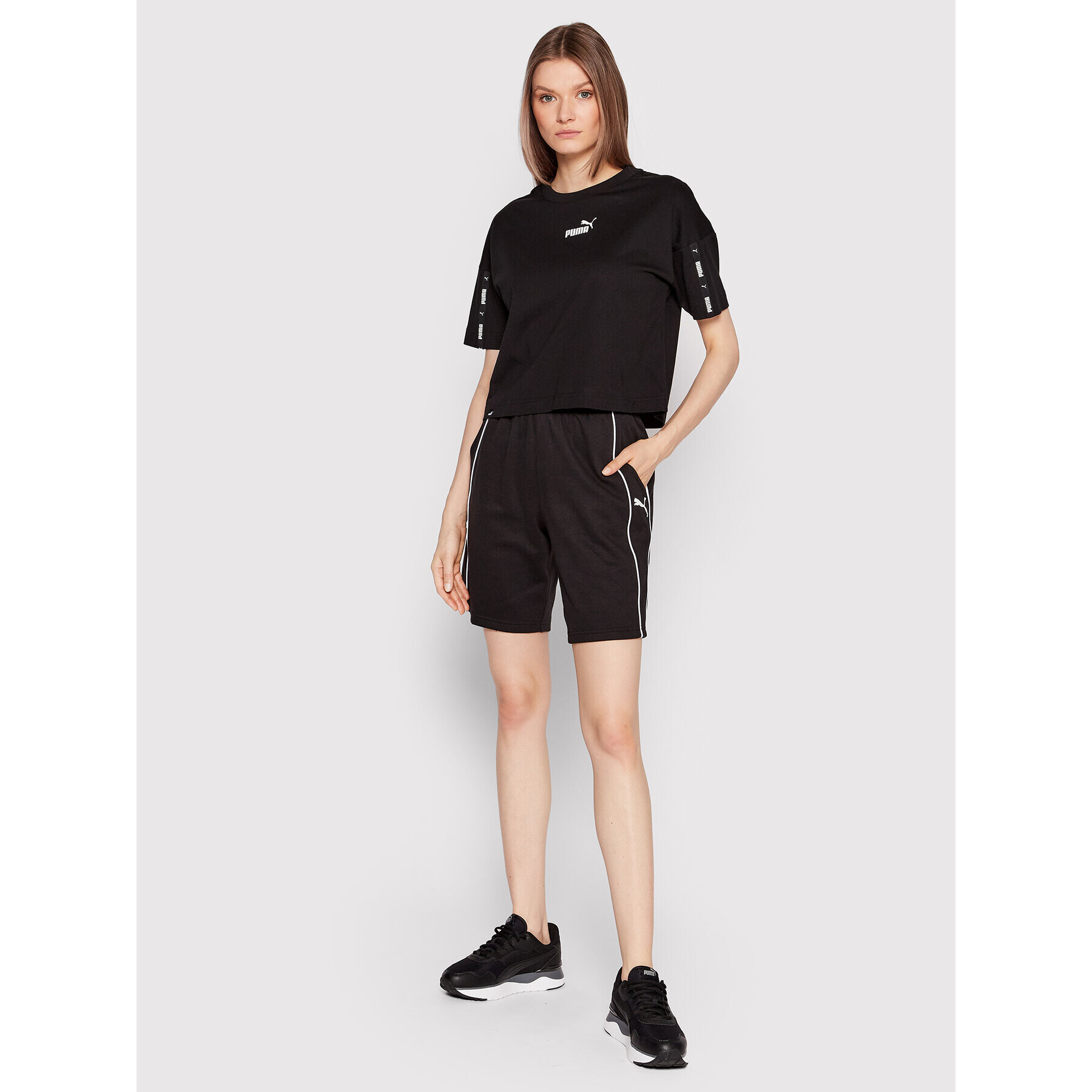Puma Спортни шорти Train Knit 8 521547 Черен Regular Fit - Pepit.bg