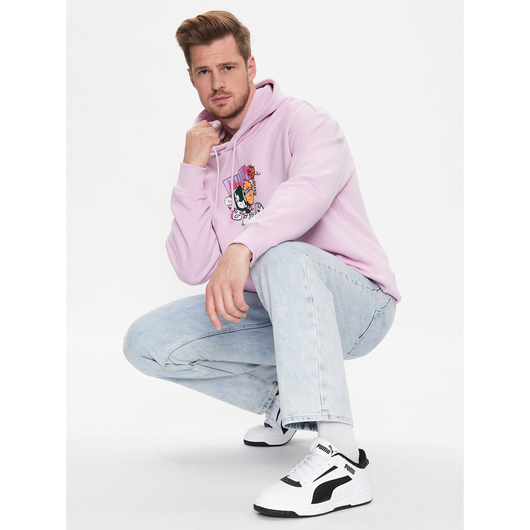 Puma Суитшърт 8ENJAMIN 539822 Виолетов Relaxed Fit - Pepit.bg