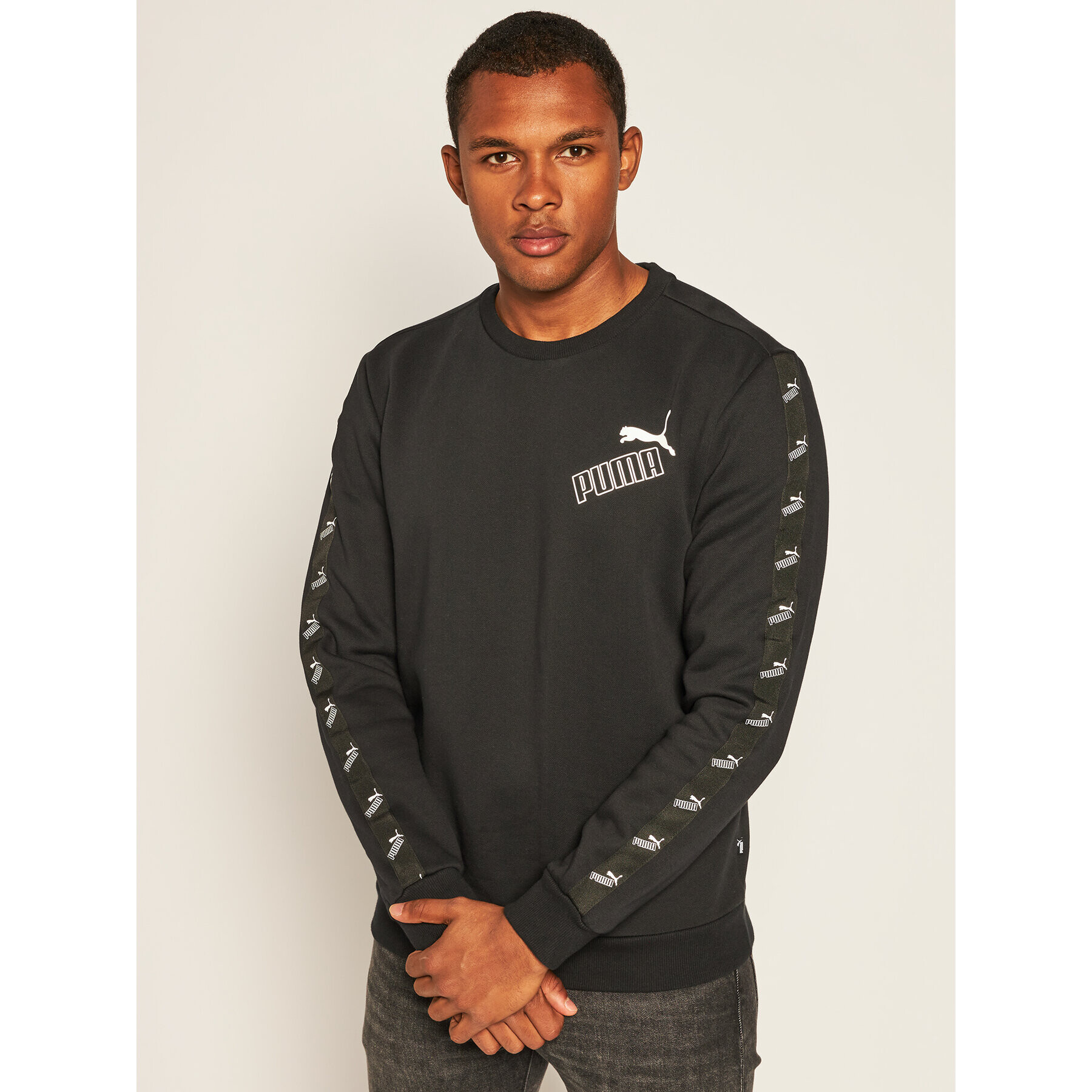 Puma Суитшърт Amplified Crew Fl 583513 Черен Regular Fit - Pepit.bg