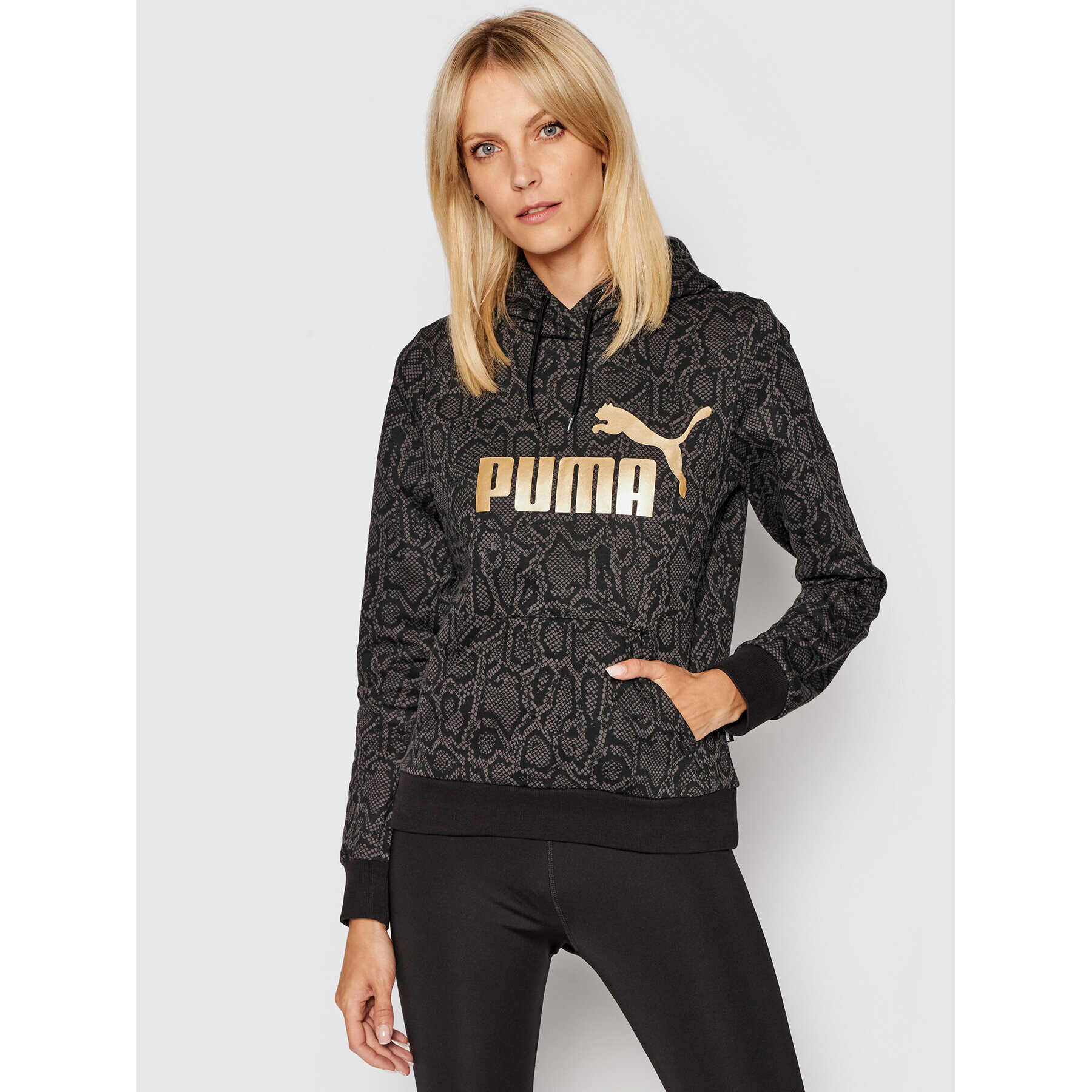 Puma Суитшърт Aop 584596 Черен Regular Fit - Pepit.bg