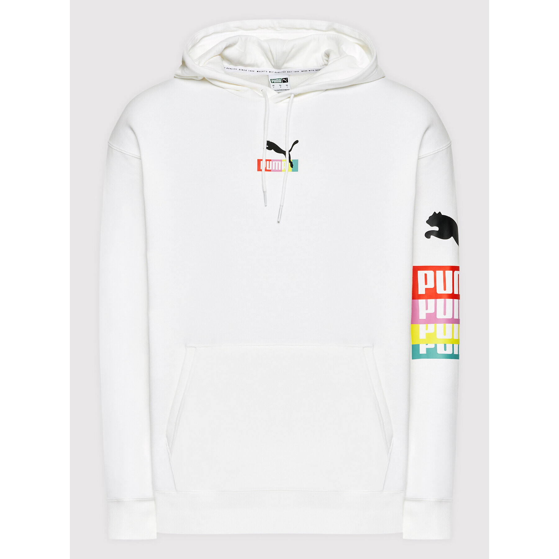 Puma Суитшърт Brand Love Multiple 533658 Бял Relaxed Fit - Pepit.bg