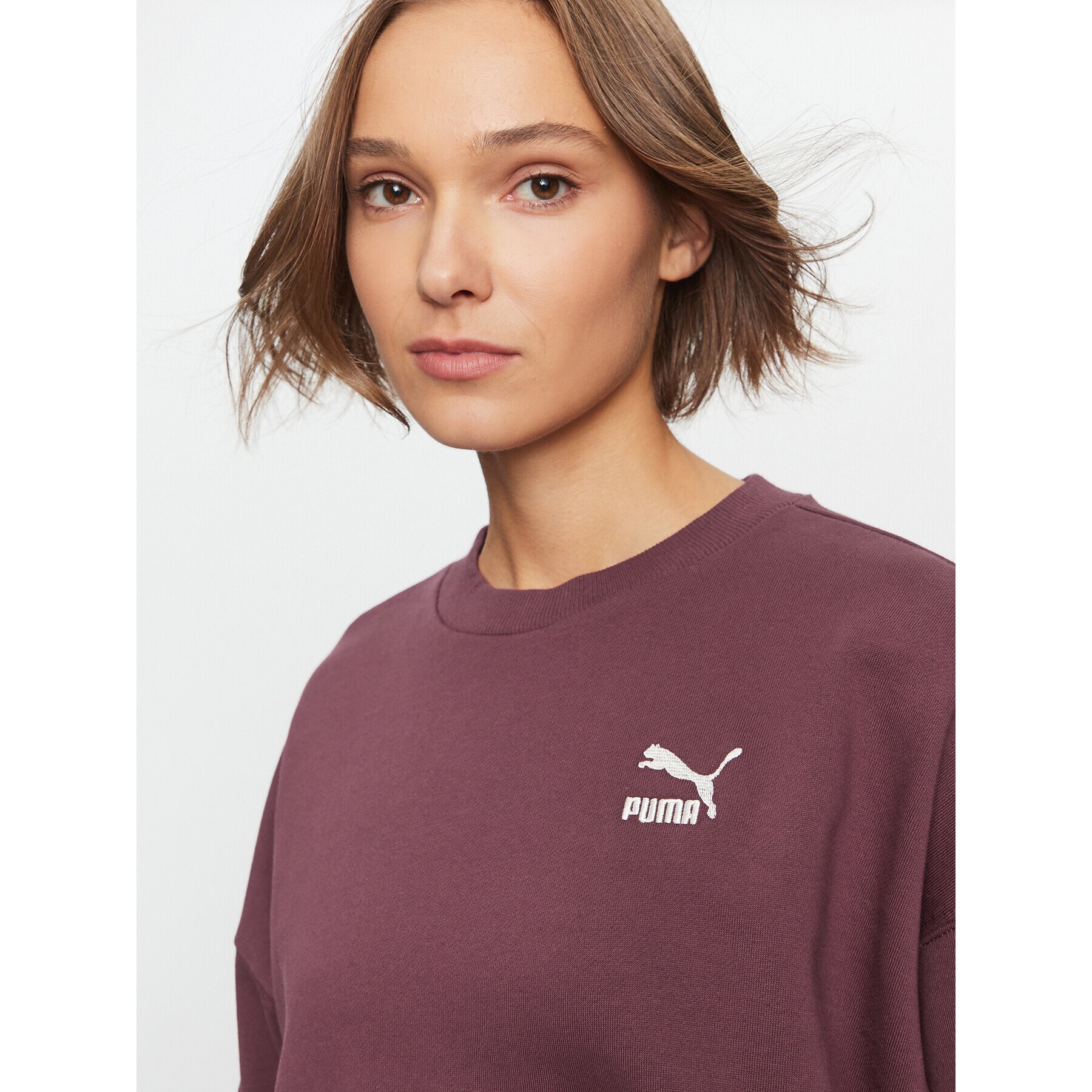 Puma Суитшърт Classics 621408 Бордо Oversize - Pepit.bg