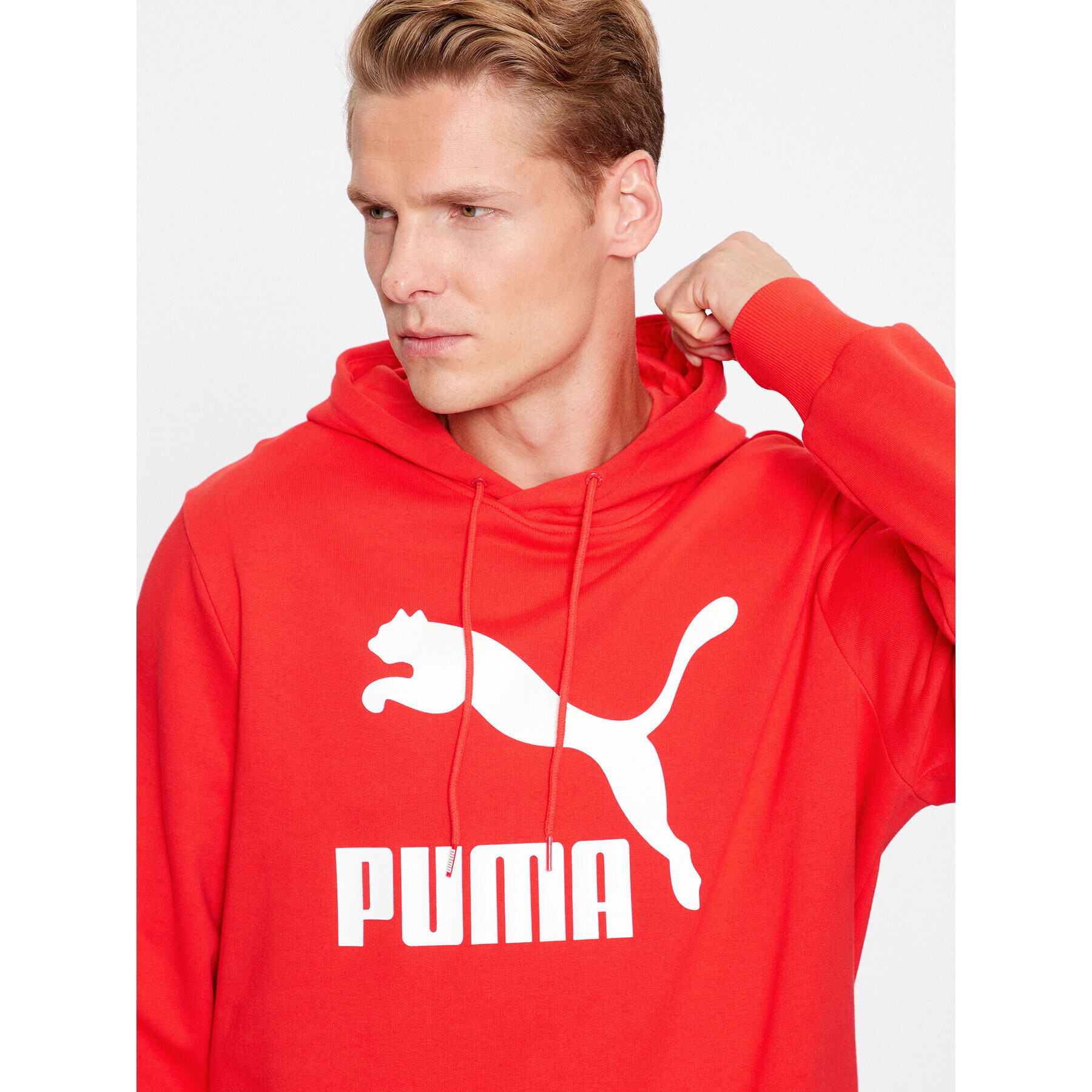 Puma Суитшърт Classics Logo 530084 Червен Regular Fit - Pepit.bg