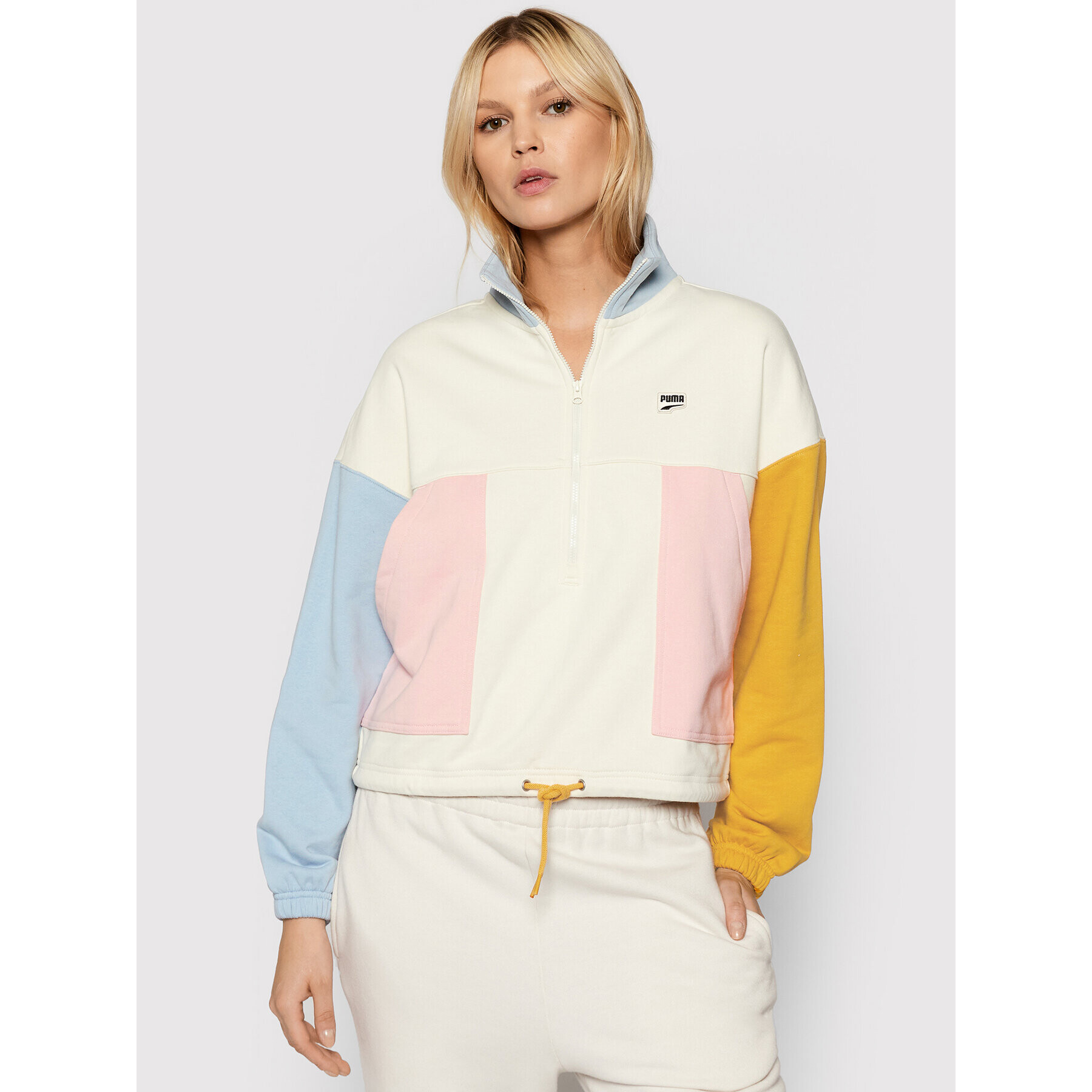Puma Суитшърт Downtown 531601 Бежов Relaxed Fit - Pepit.bg