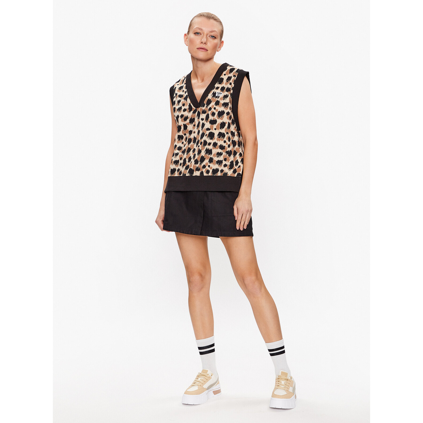 Puma Суитшърт Downtown 538369 Бежов Relaxed Fit - Pepit.bg