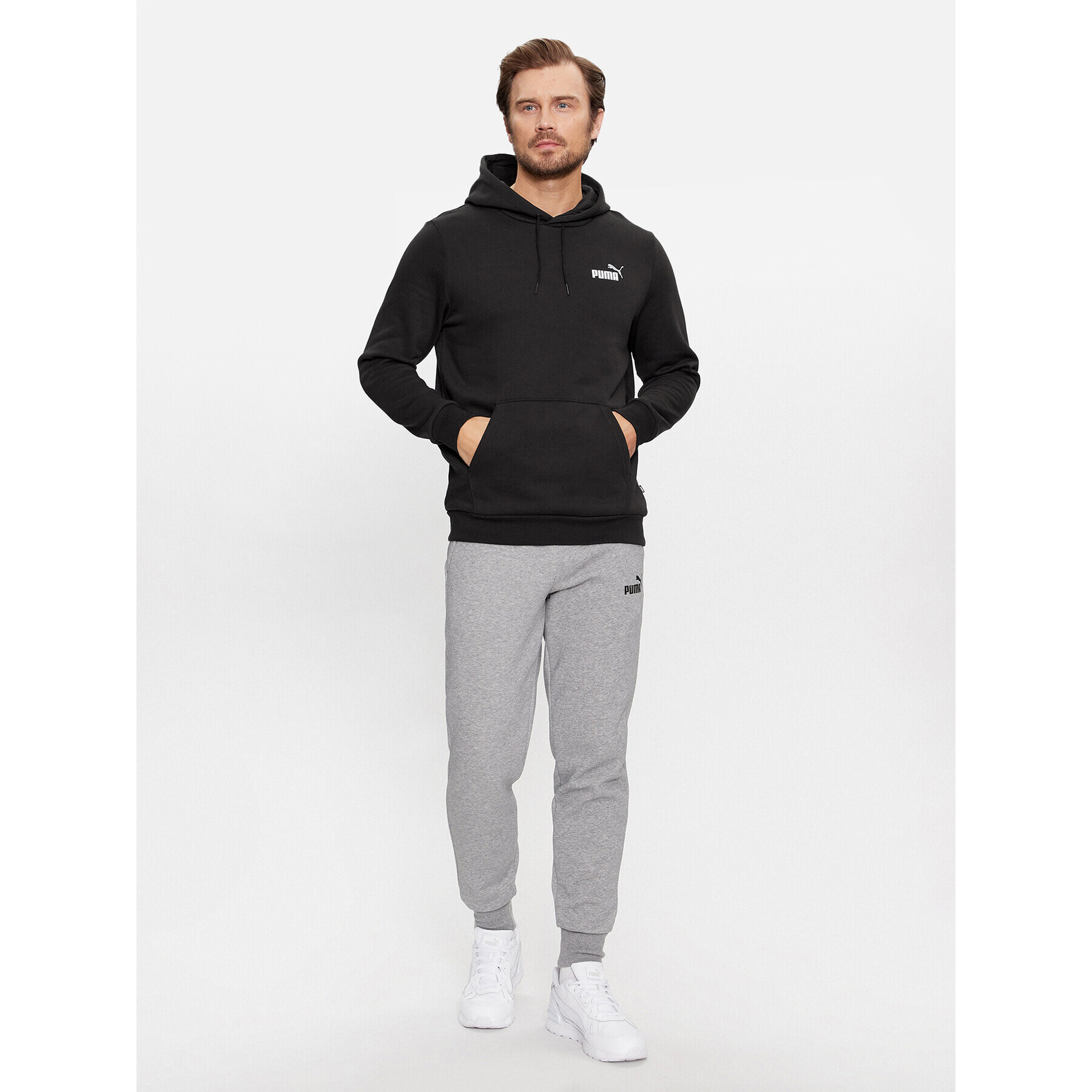 Puma Суитшърт Ess+ 2 Col Small Logo 674471 Черен Regular Fit - Pepit.bg