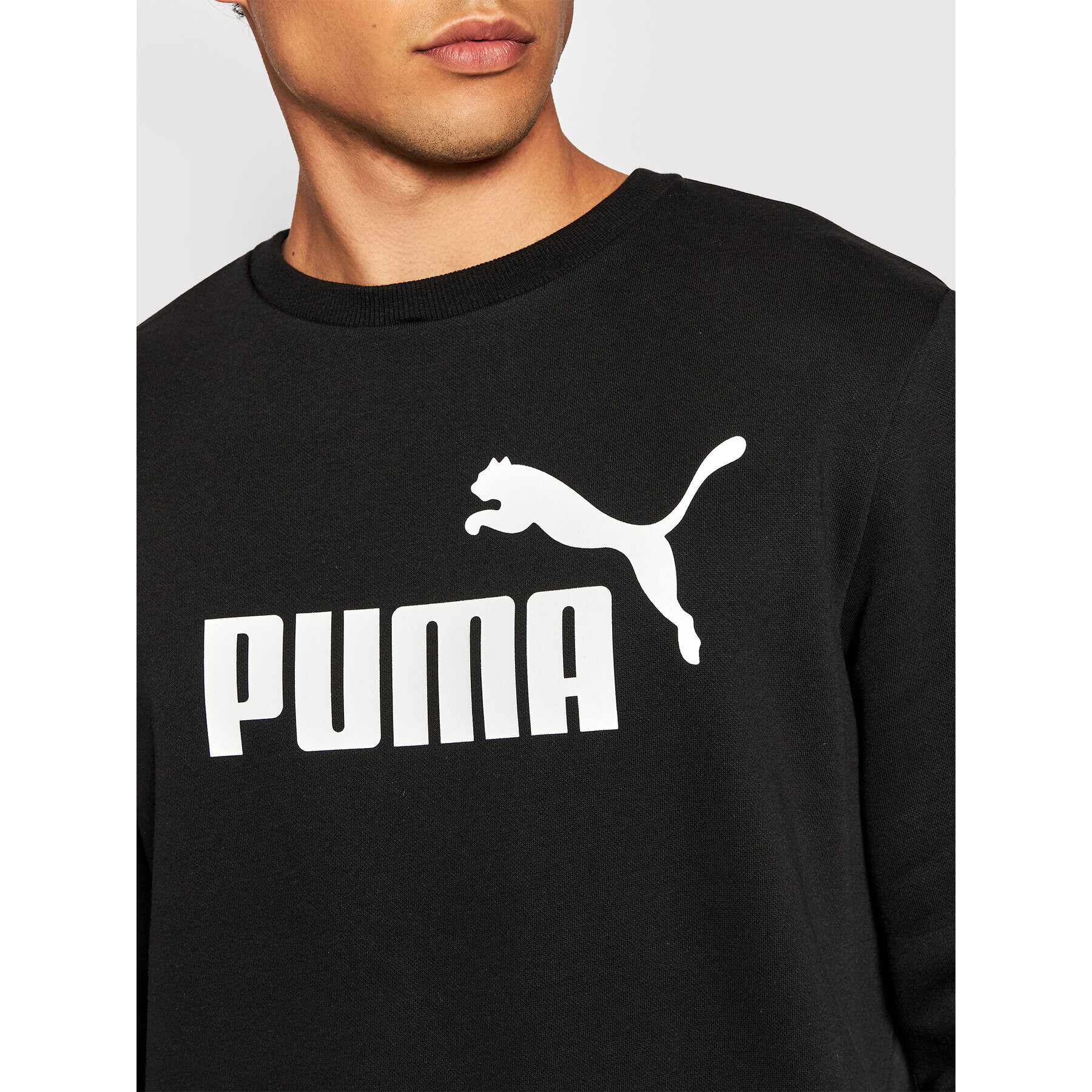 Puma Суитшърт Ess Big Logo 586678 Черен Regular Fit - Pepit.bg