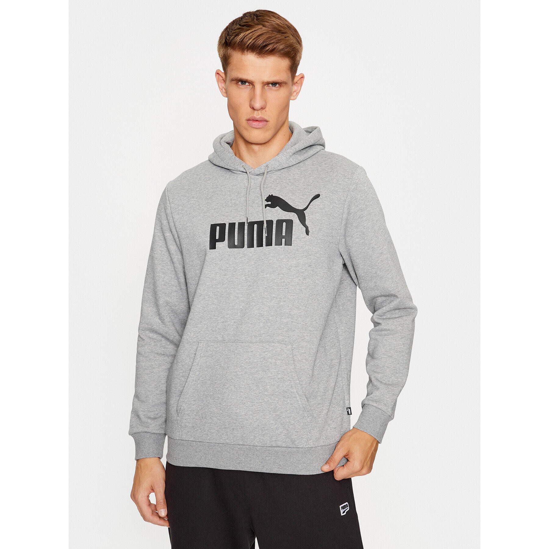 Puma Суитшърт Ess Big Logo 586686 Сив Regular Fit - Pepit.bg