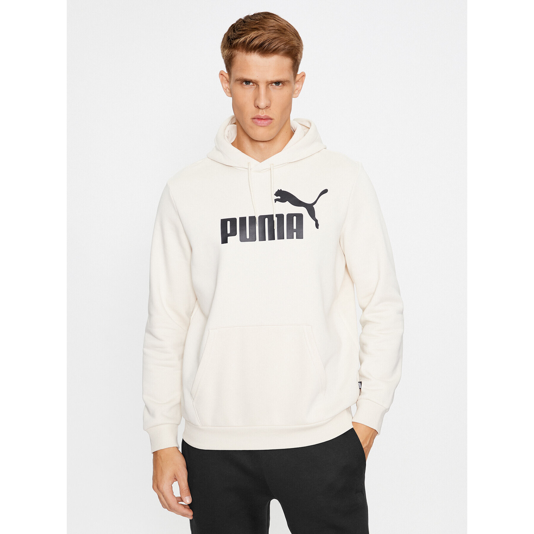 Puma Суитшърт Ess Big Logo 586687 Бял Regular Fit - Pepit.bg